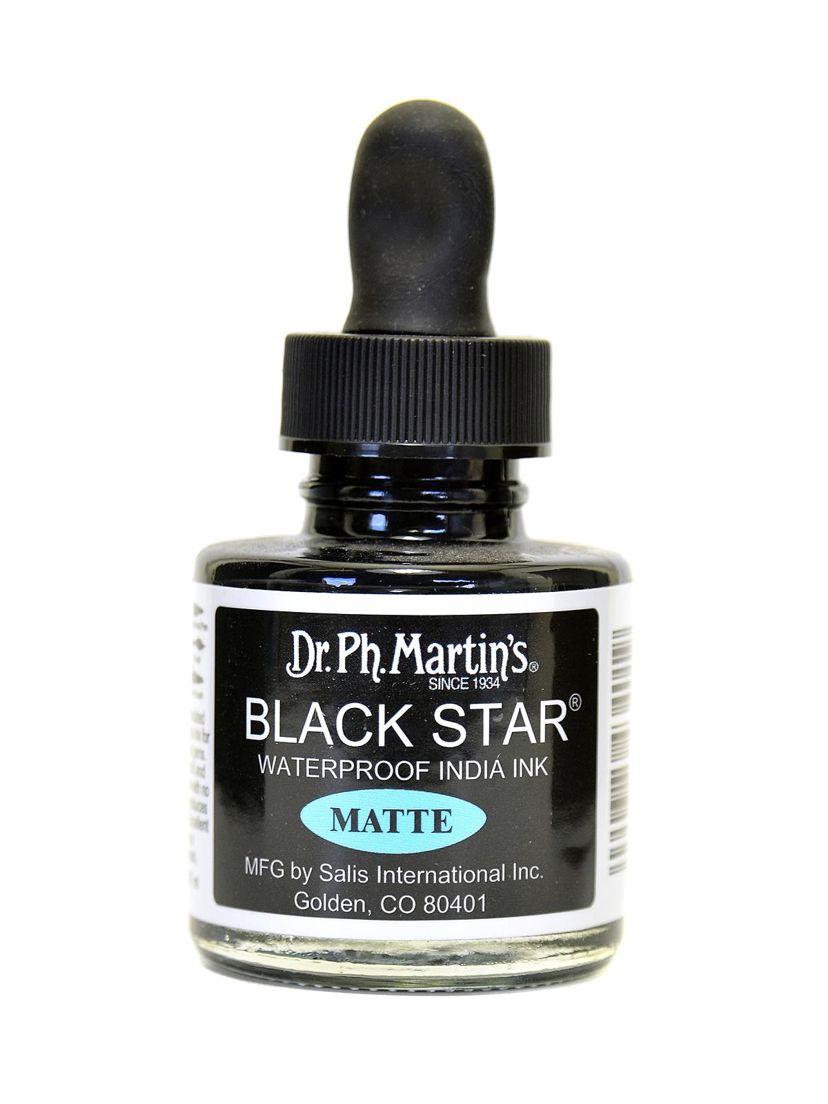 Black Star Waterproof India Ink Matte 1 Oz.