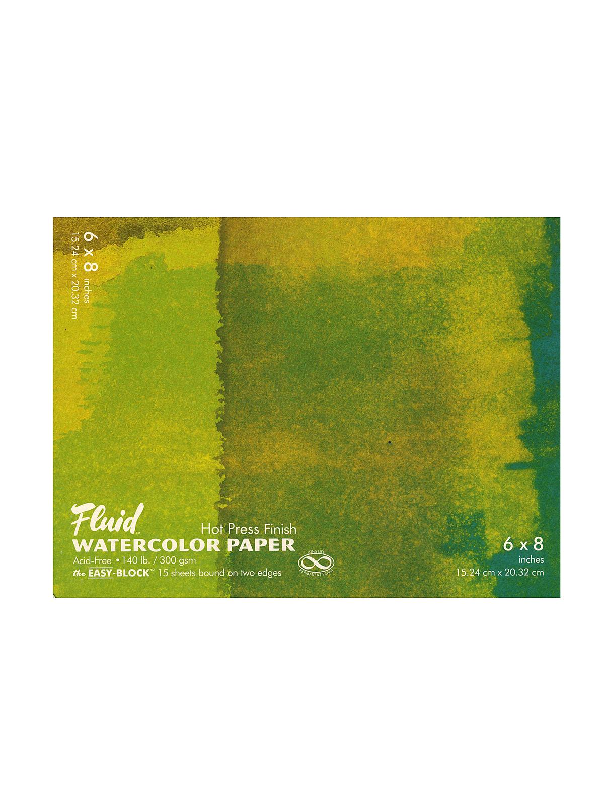 Hot Press Watercolor Paper block 6 in. x 8 in. 15 sheets