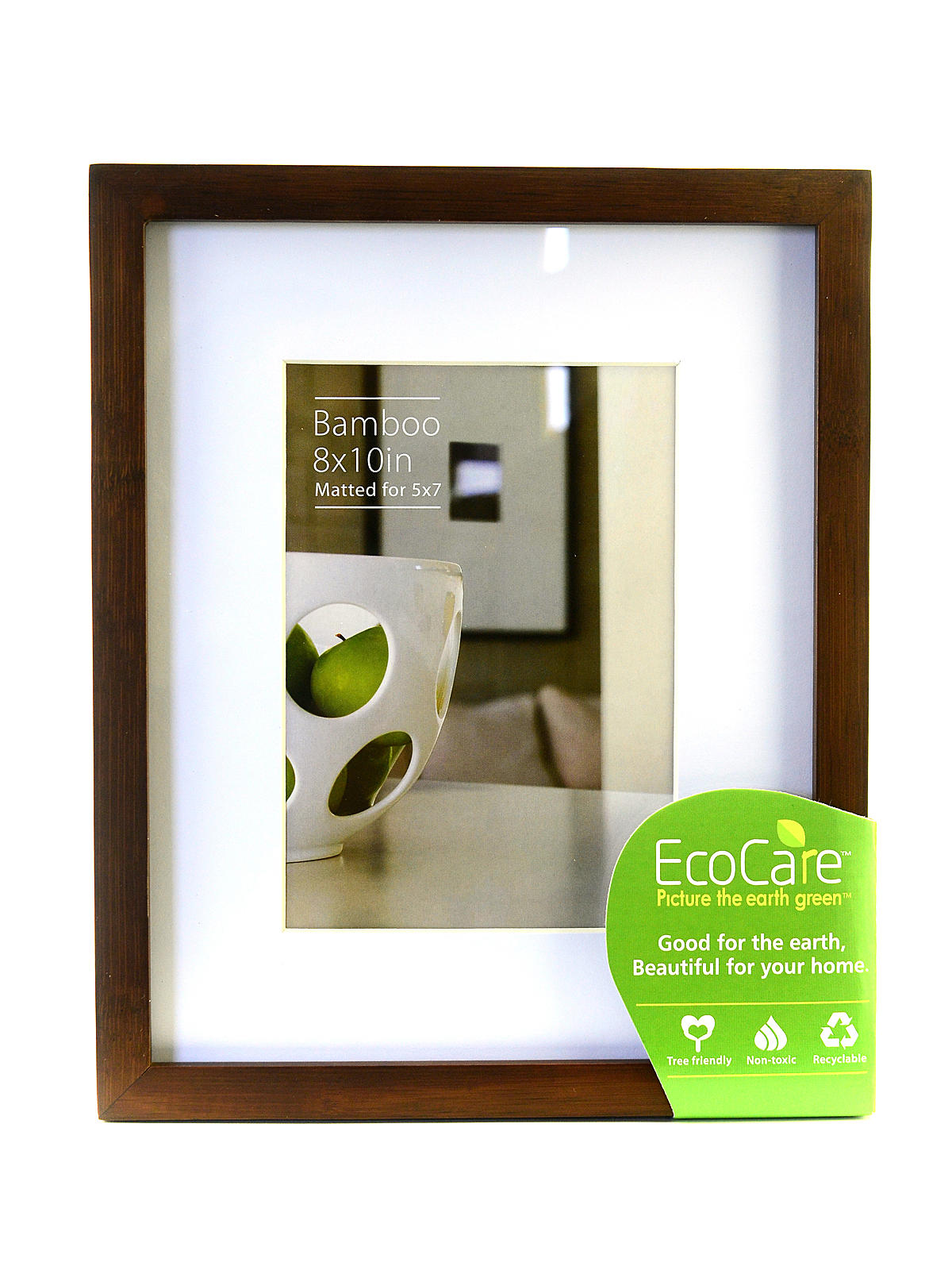 EcoCare Frames mocha bamboo 8 in. x 10 in. 5 in. x 7 in. opening