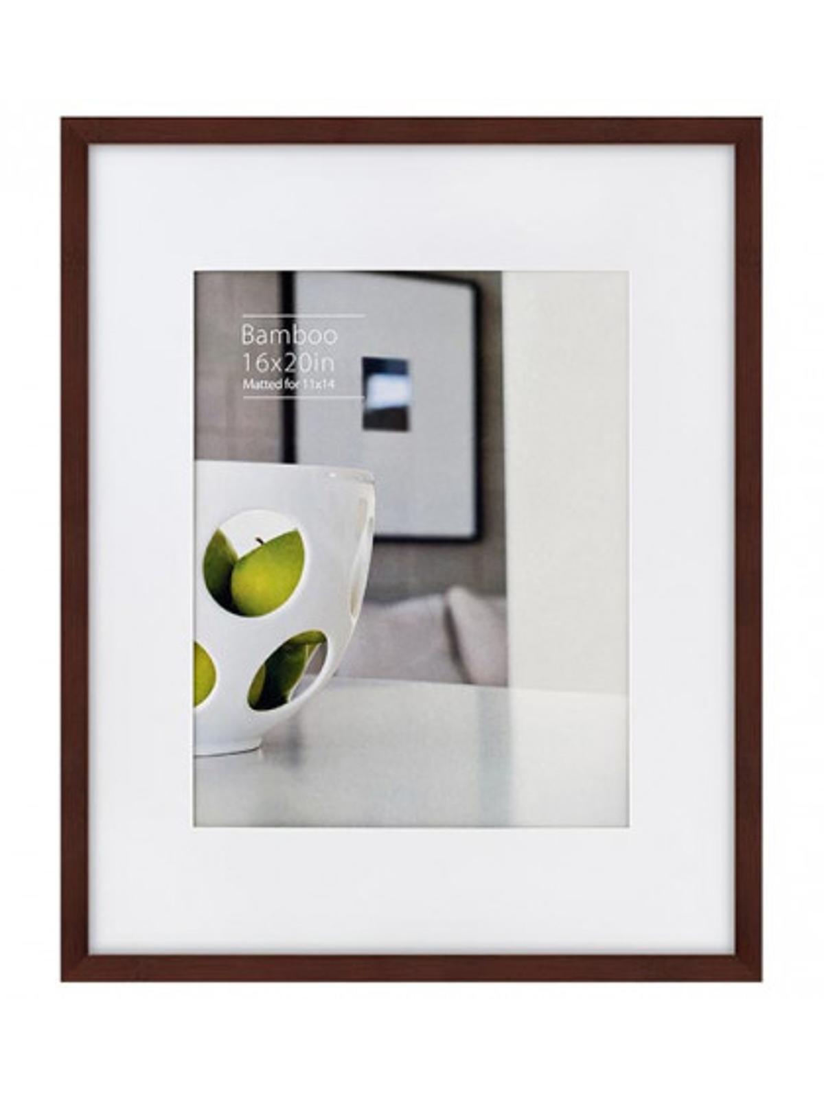 EcoCare Frames mocha bamboo 16 in. x 20 in. 11 in. x 14 in. opening