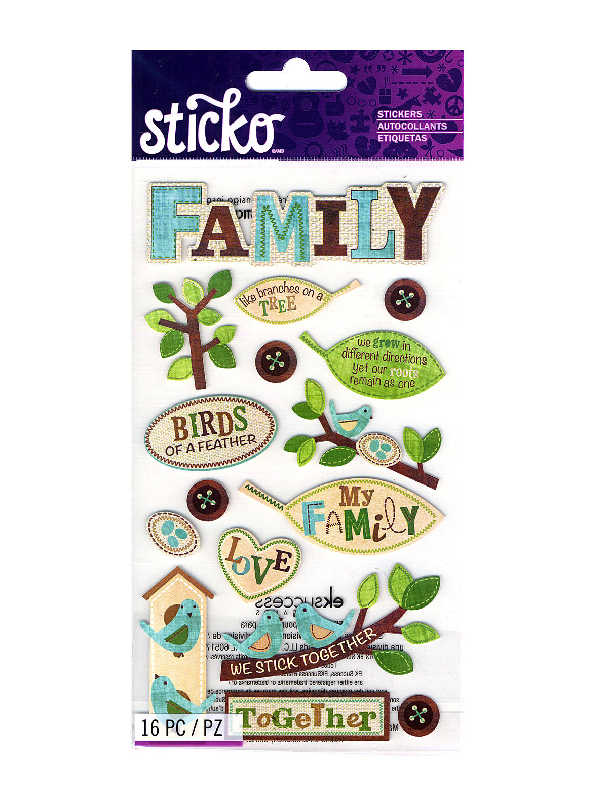 Classic Stickers the family tree 16 pieces