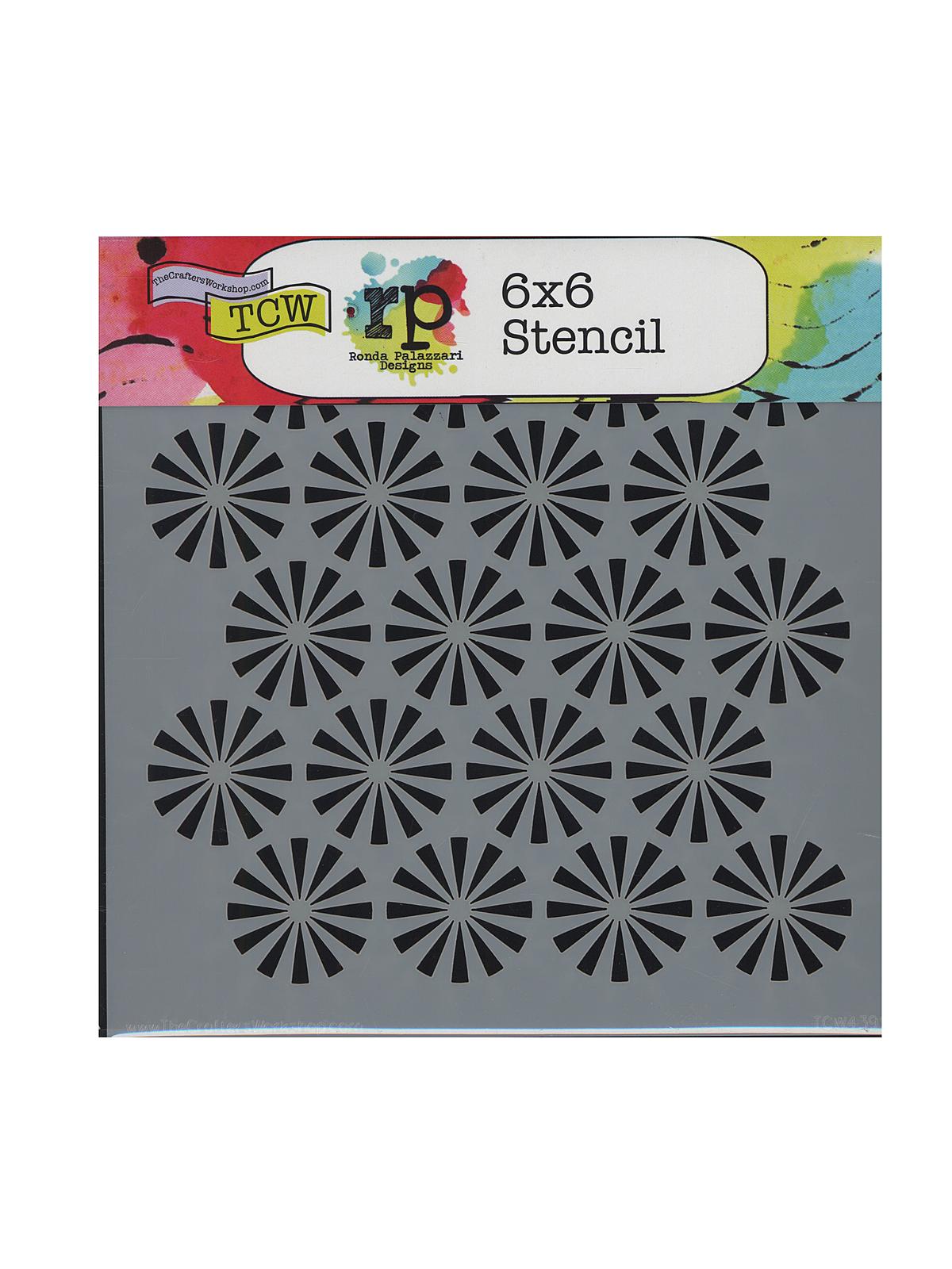 Stencils retrobursts 6 in. x 6 in.