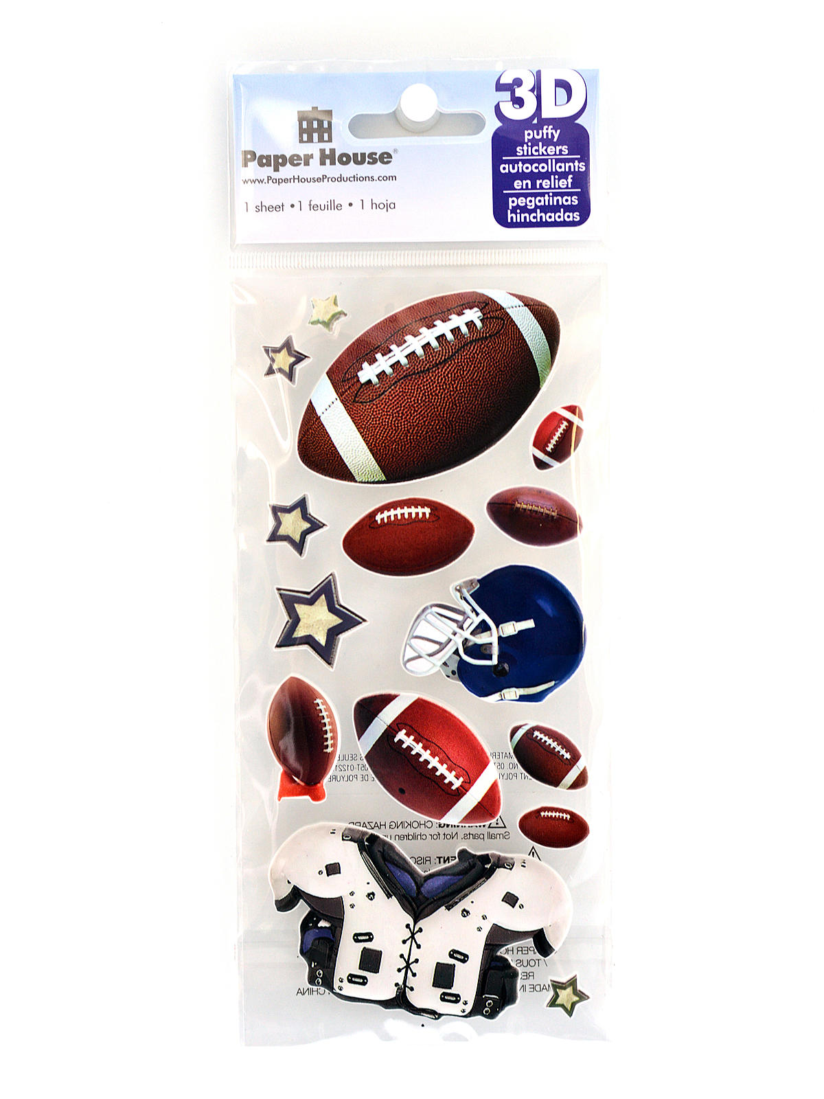 3D Puffy Stickers football
