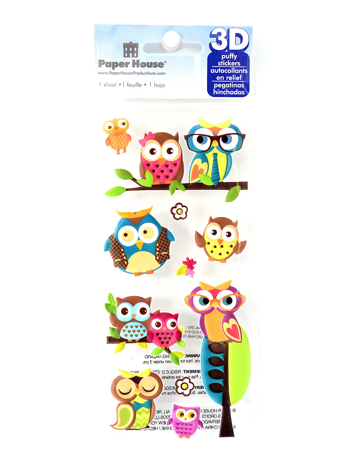 3d Puffy Stickers Owls