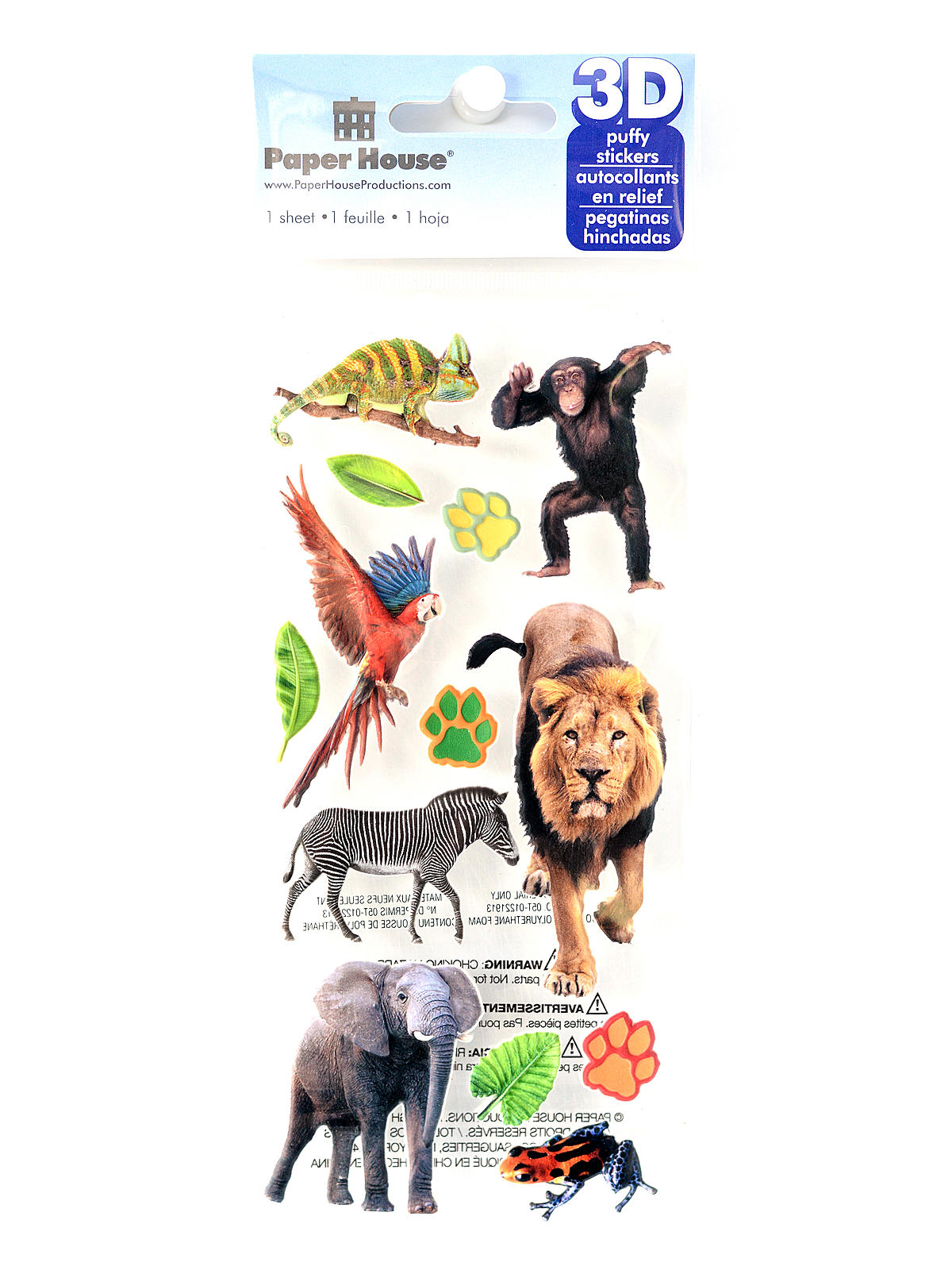 3d Puffy Stickers Zoo