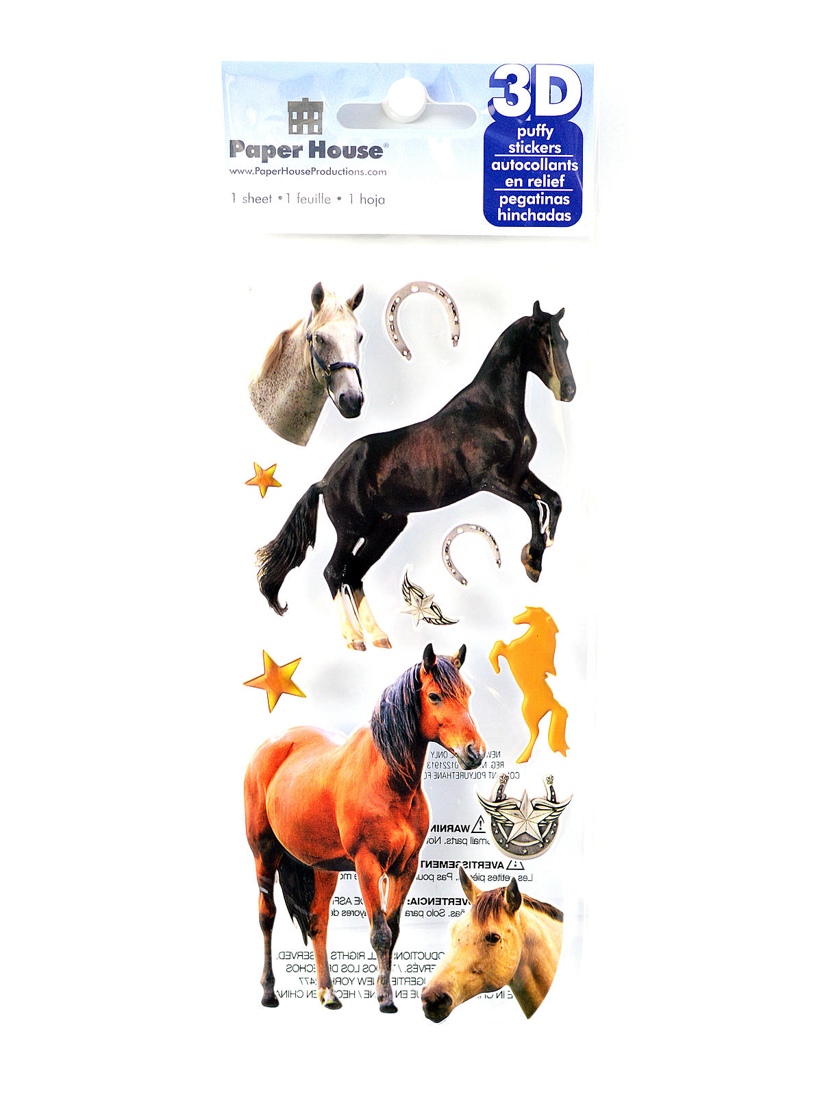 3d Puffy Stickers Horses