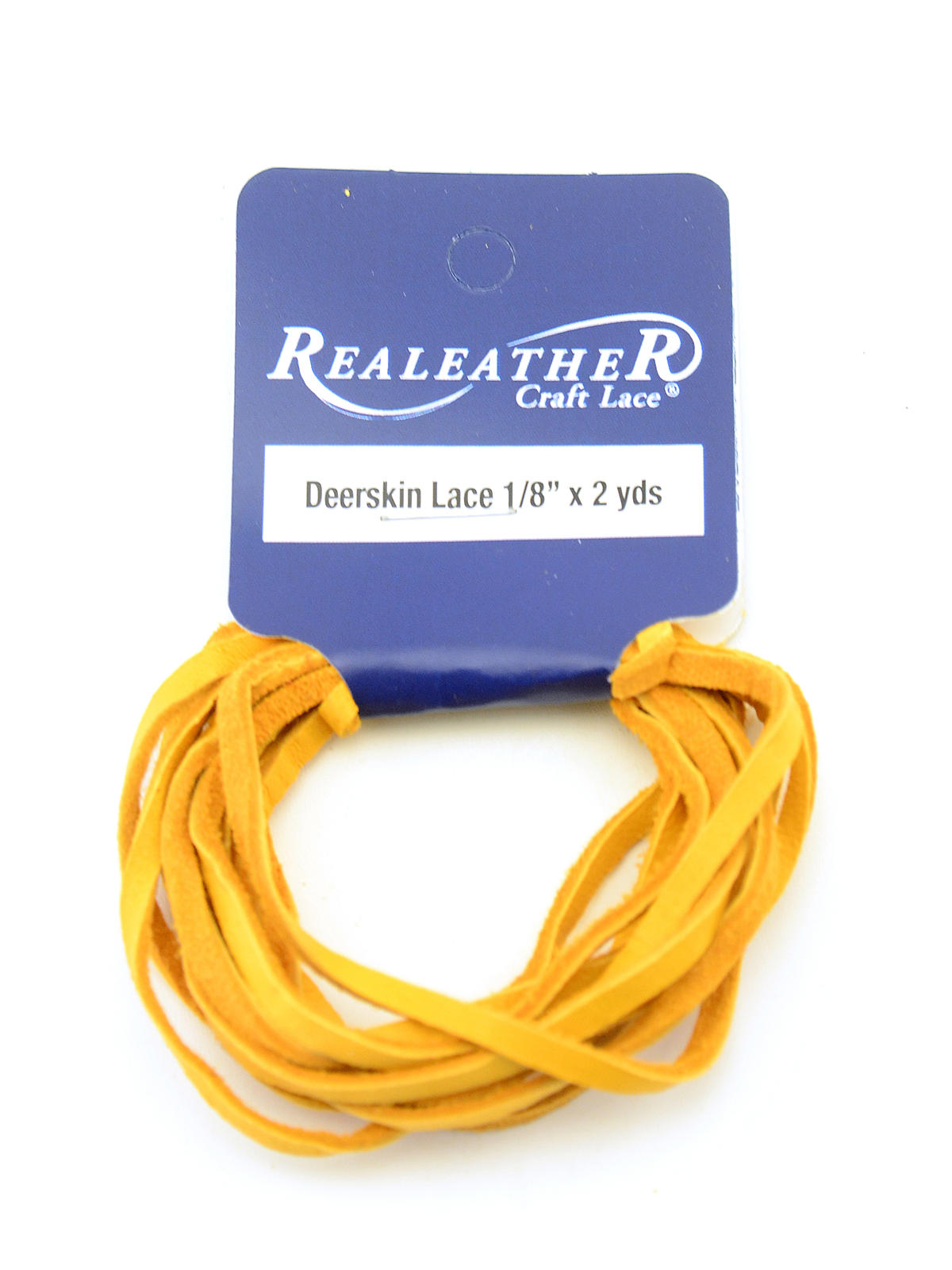 Realeather Deerskin Lace gold 1 8 in. x 2 yds. Hank