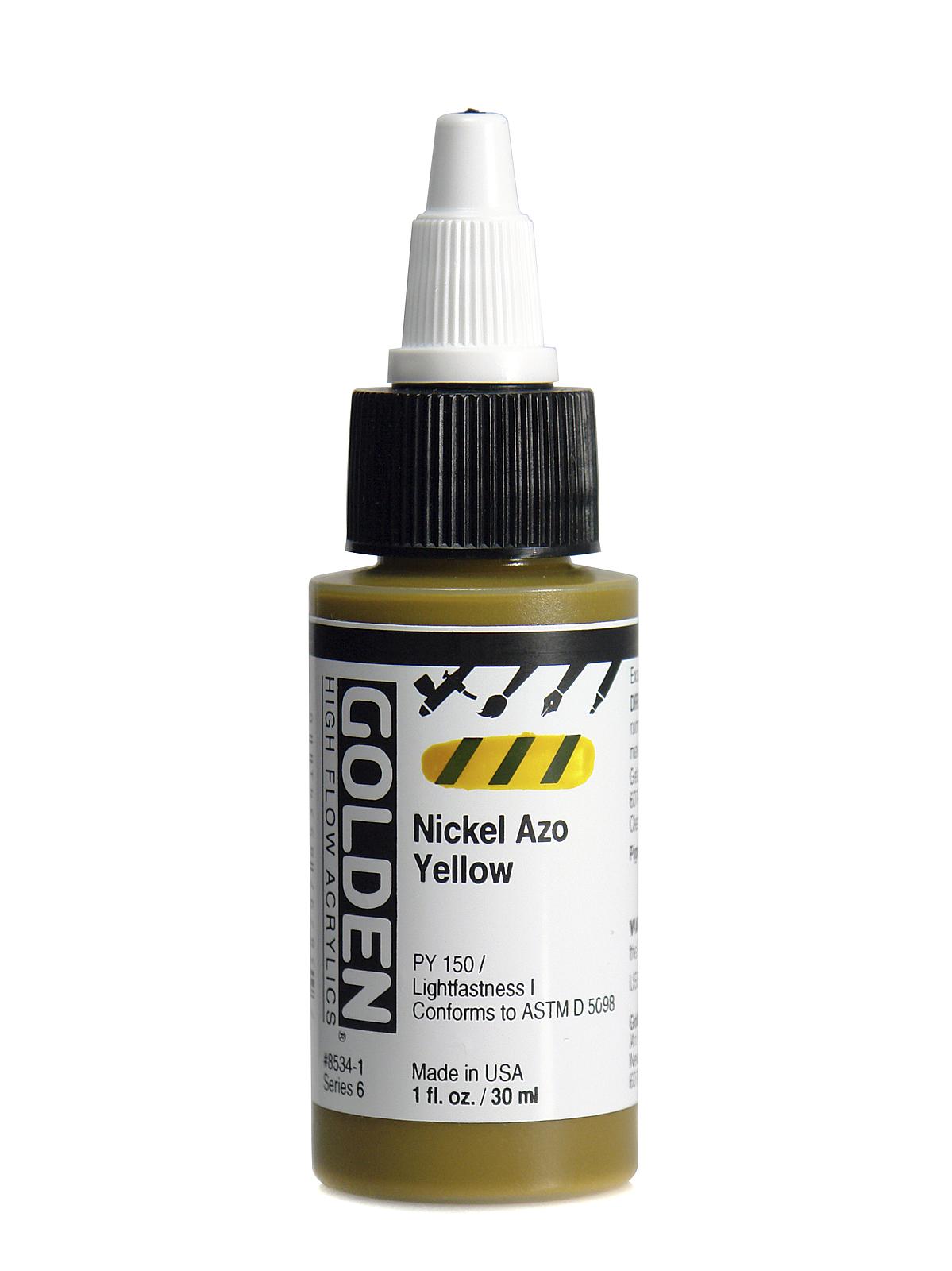 High Flow Acrylics nickel azo yellow 1 oz.