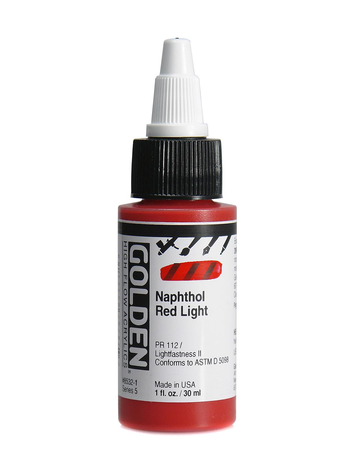 High Flow Acrylics naphthol red light 1 oz.