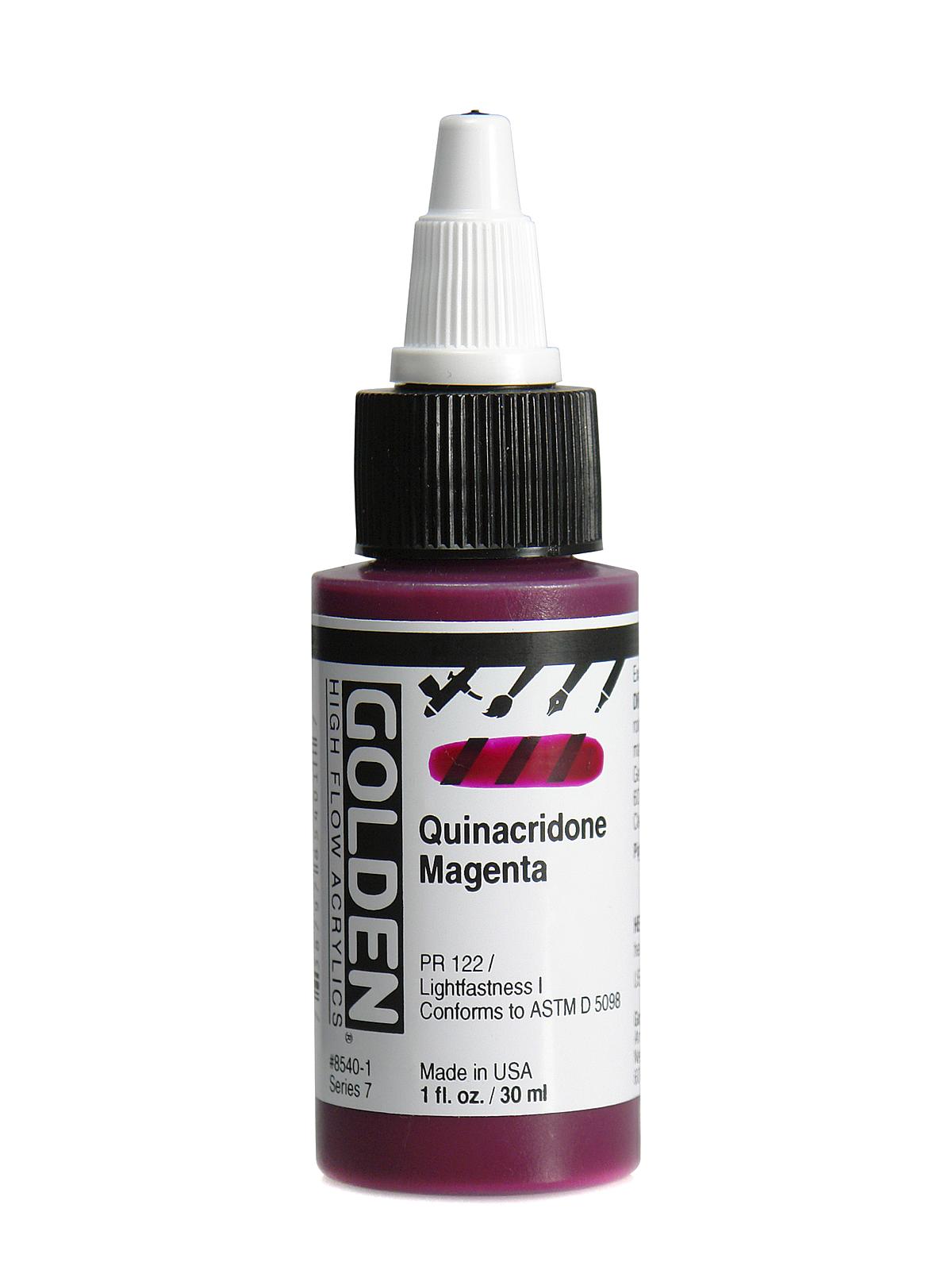 High Flow Acrylics quinacridone magenta 1 oz.