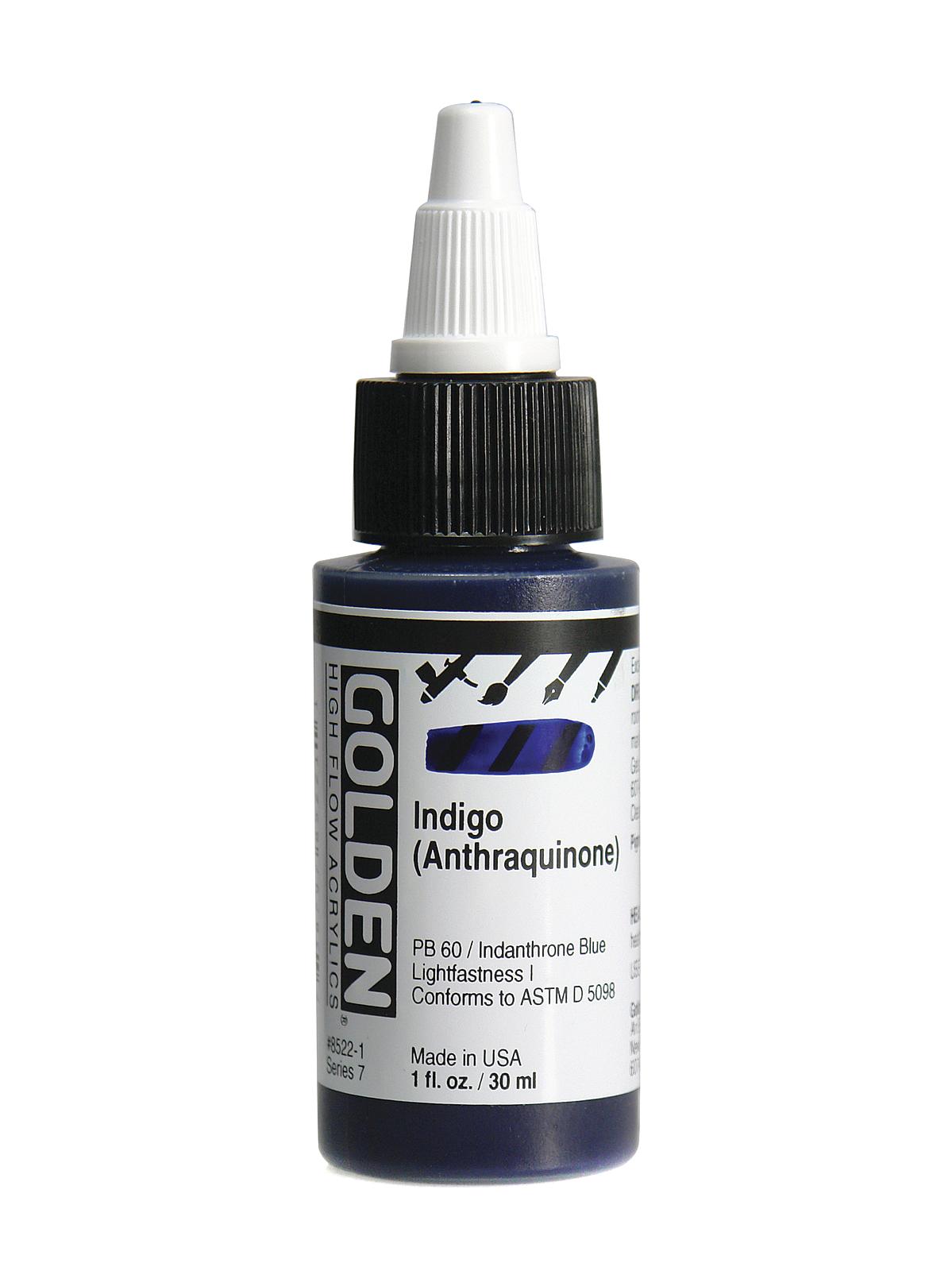 High Flow Acrylics indigo (anthraquinone) 1 oz.