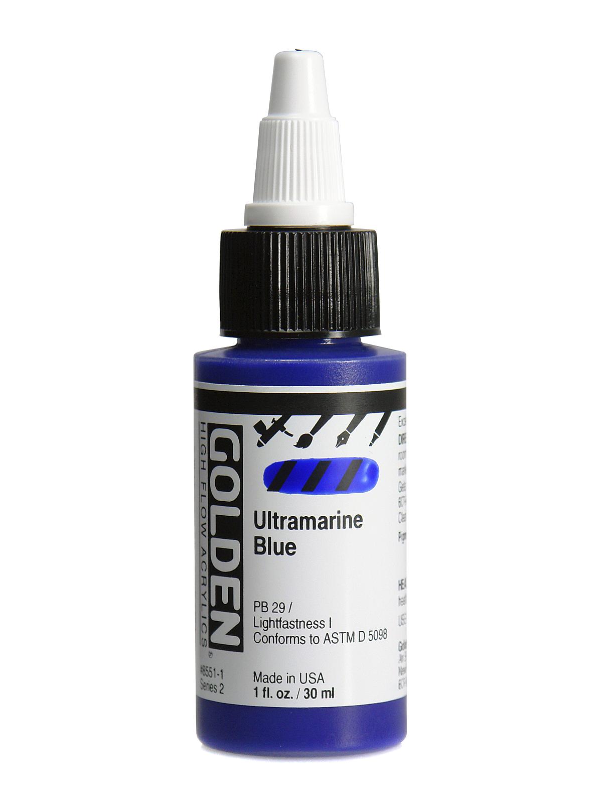 High Flow Acrylics ultramarine blue 1 oz.