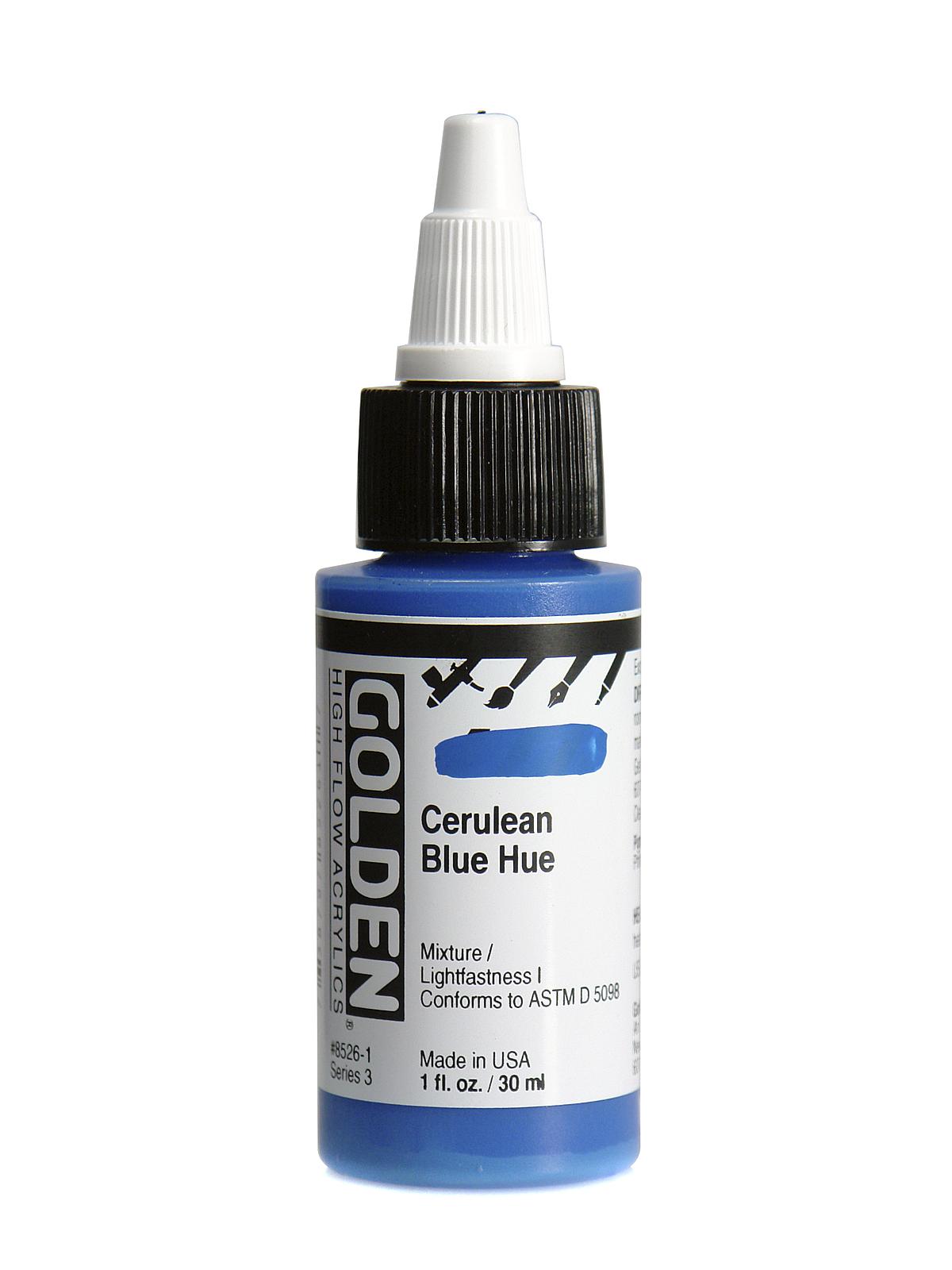 High Flow Acrylics cerulean blue hue 1 oz.
