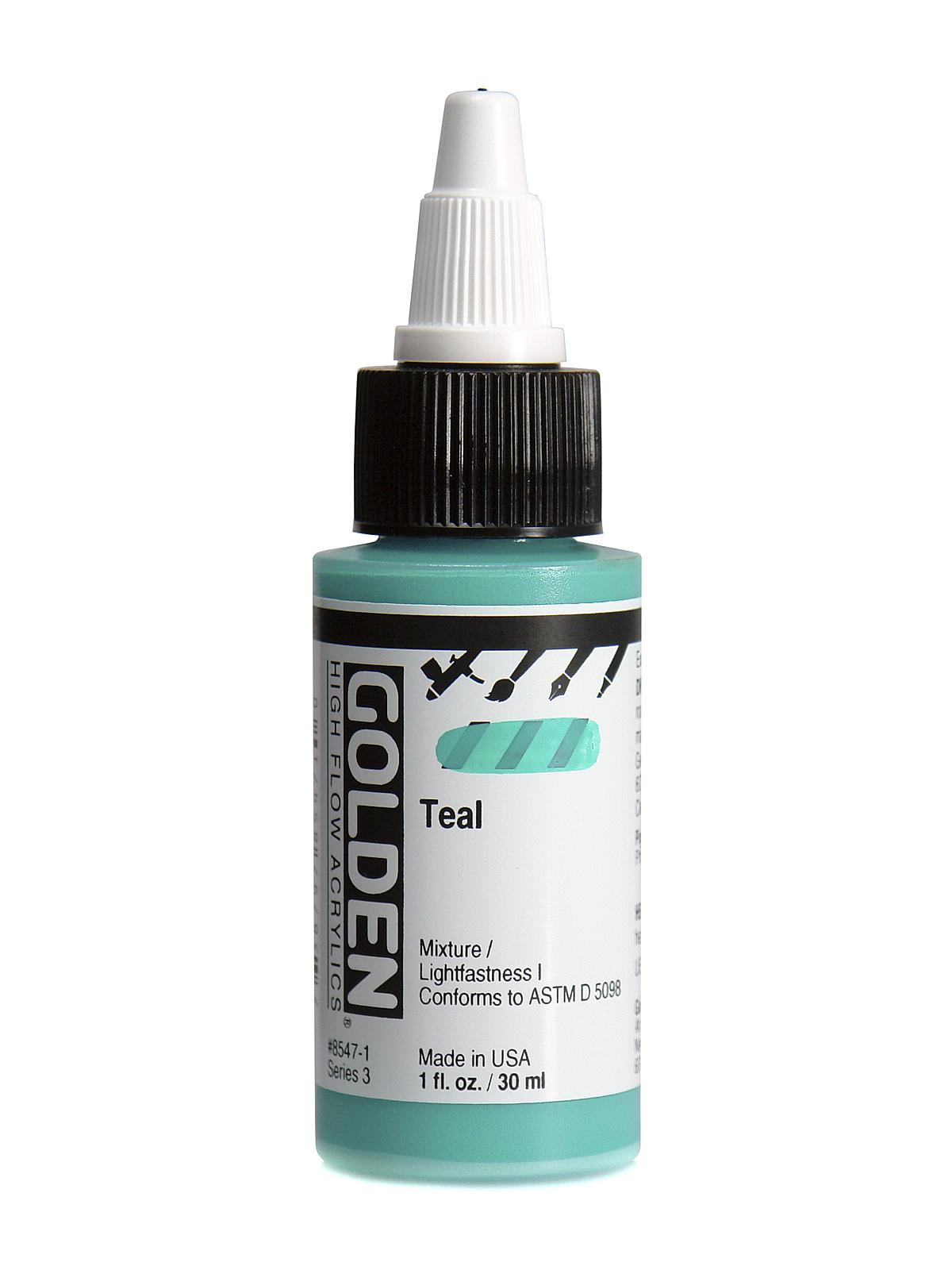 High Flow Acrylics teal 1 oz.