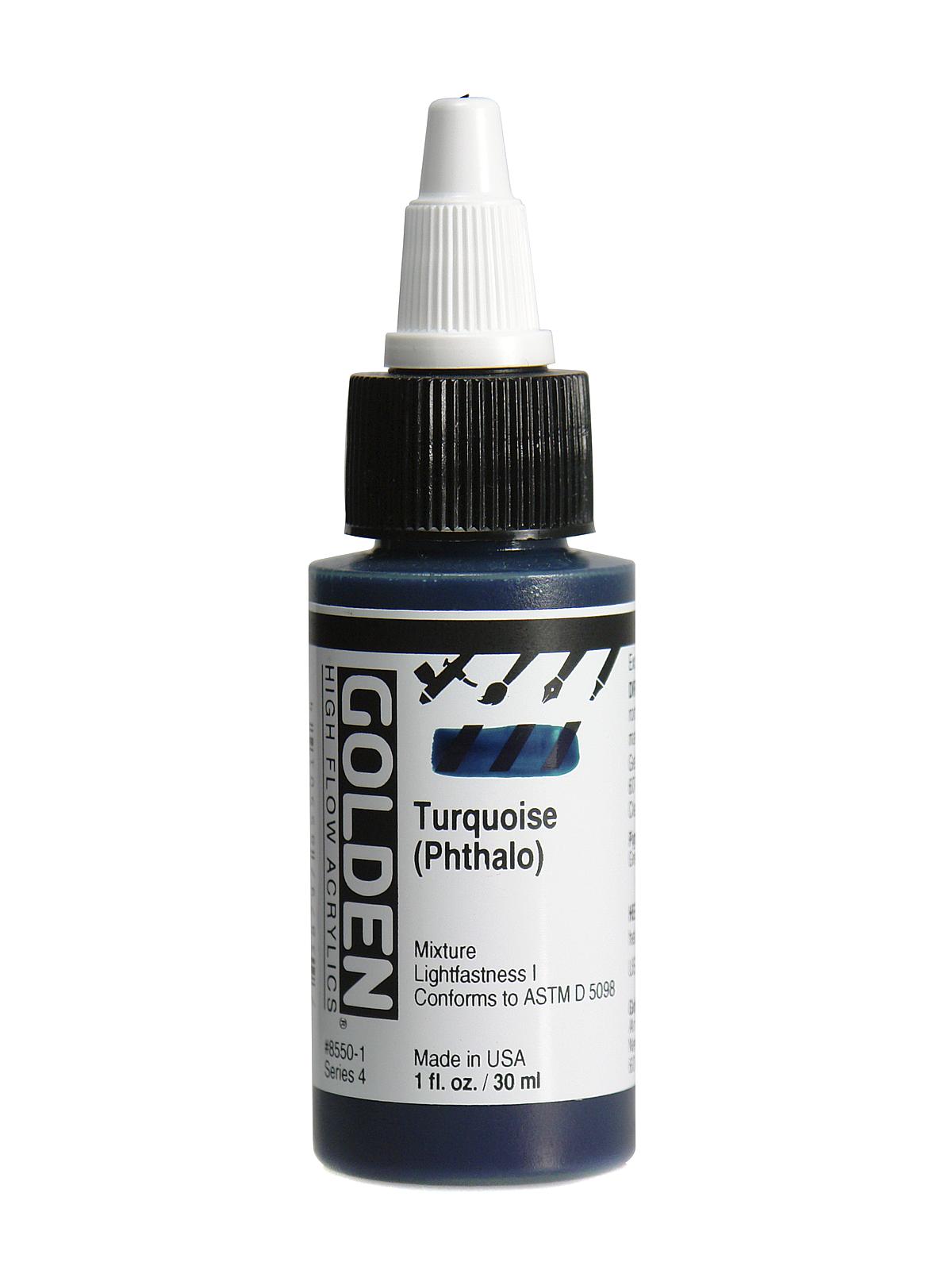 High Flow Acrylics turquoise (phthalo) 1 oz.
