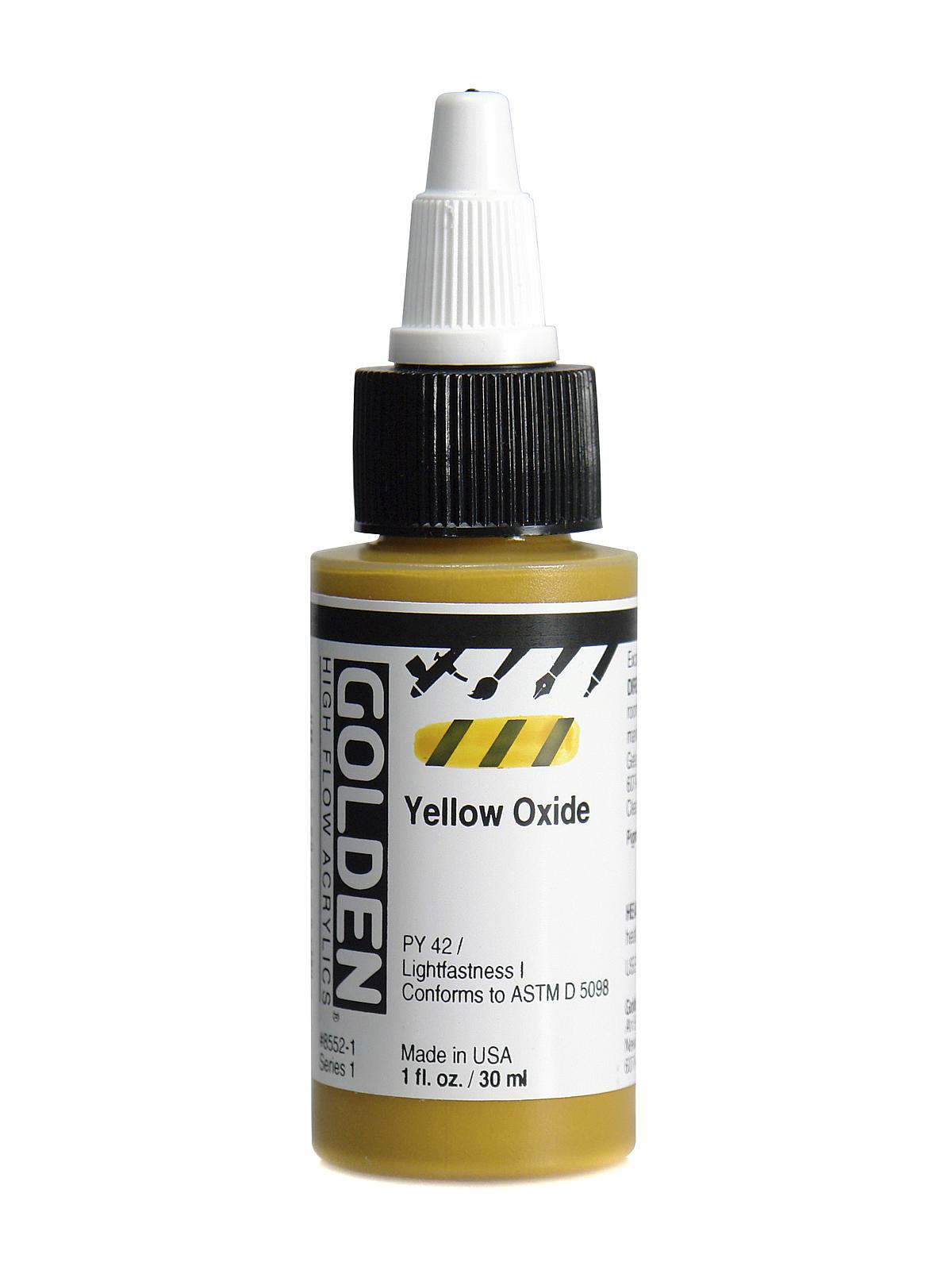 High Flow Acrylics yellow oxide 1 oz.