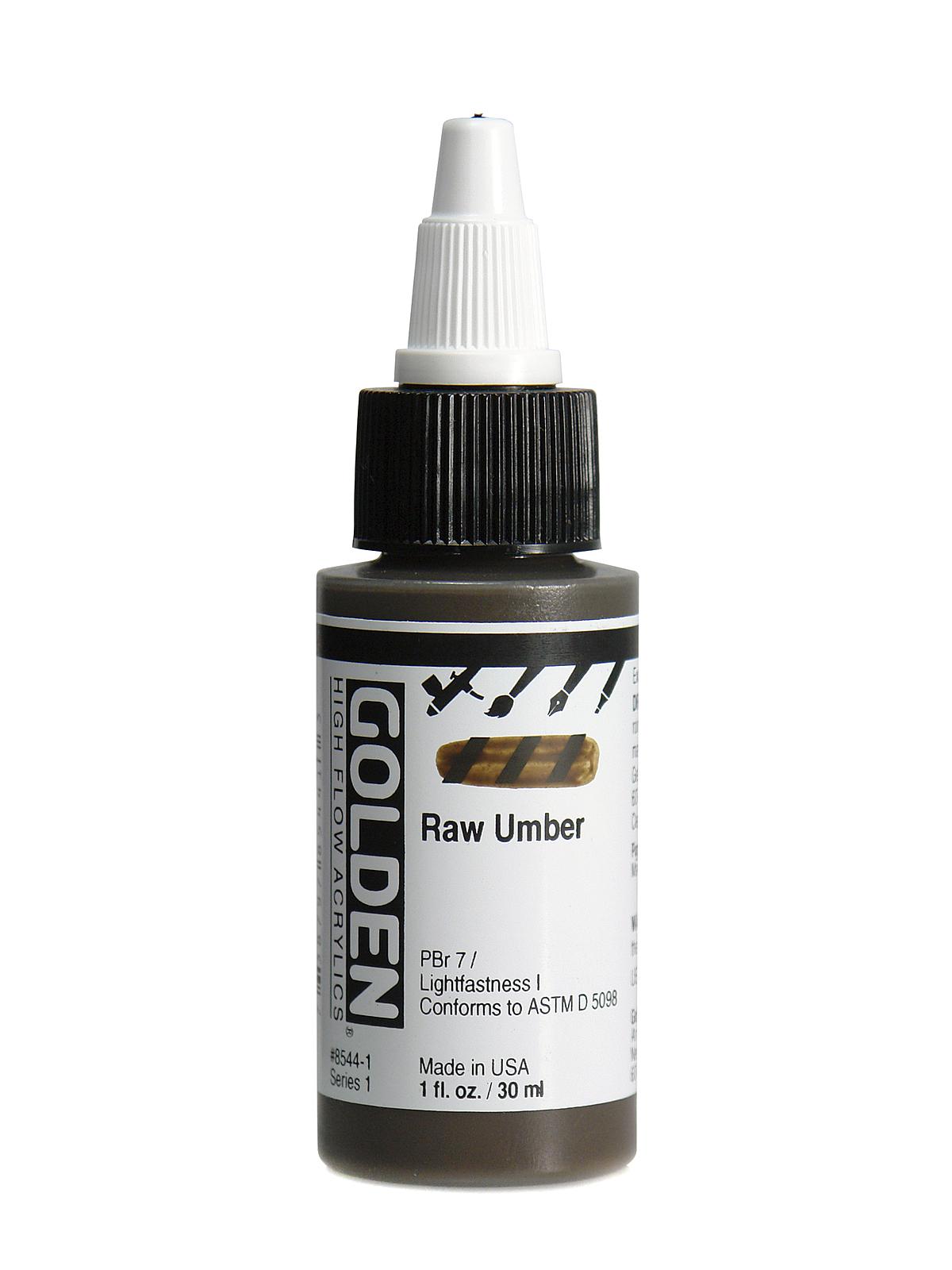 High Flow Acrylics raw umber 1 oz.