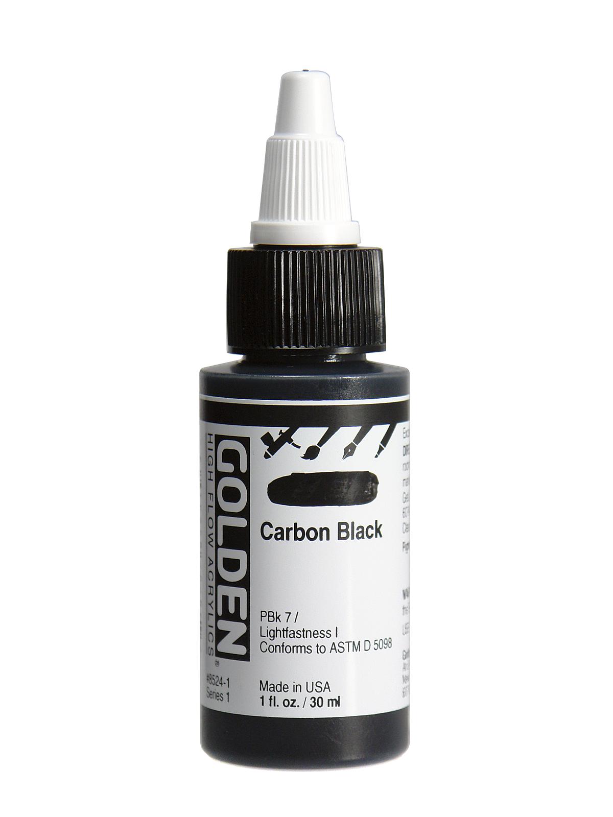 High Flow Acrylics carbon black 1 oz.