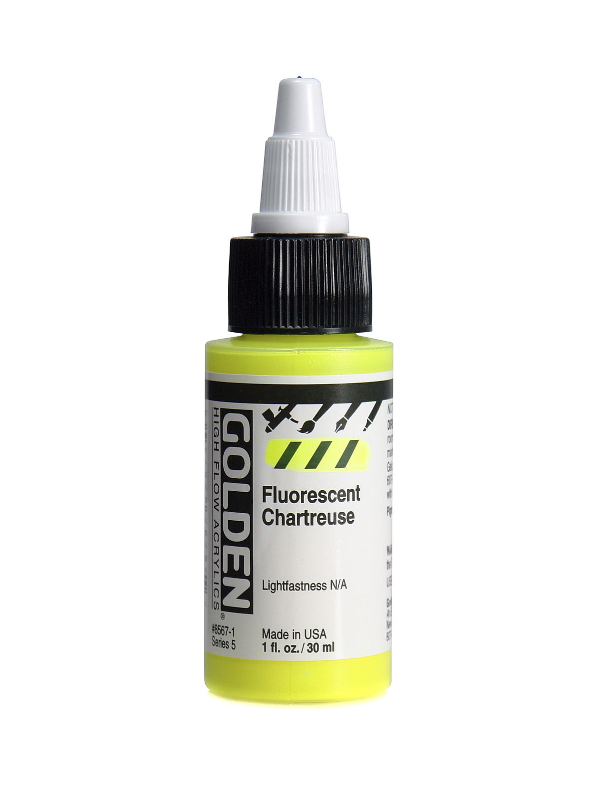 High Flow Acrylics fluorescent chartreuse 1 oz.