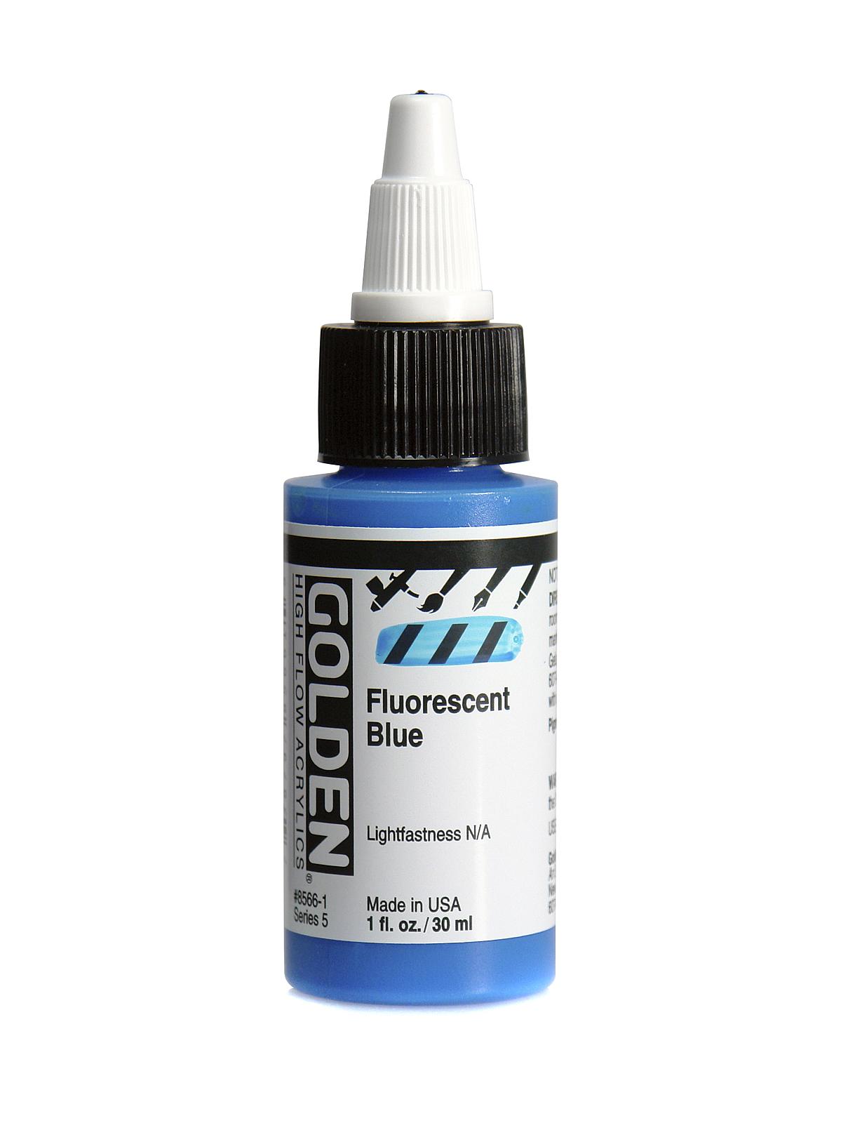 High Flow Acrylics fluorescent blue 1 oz.