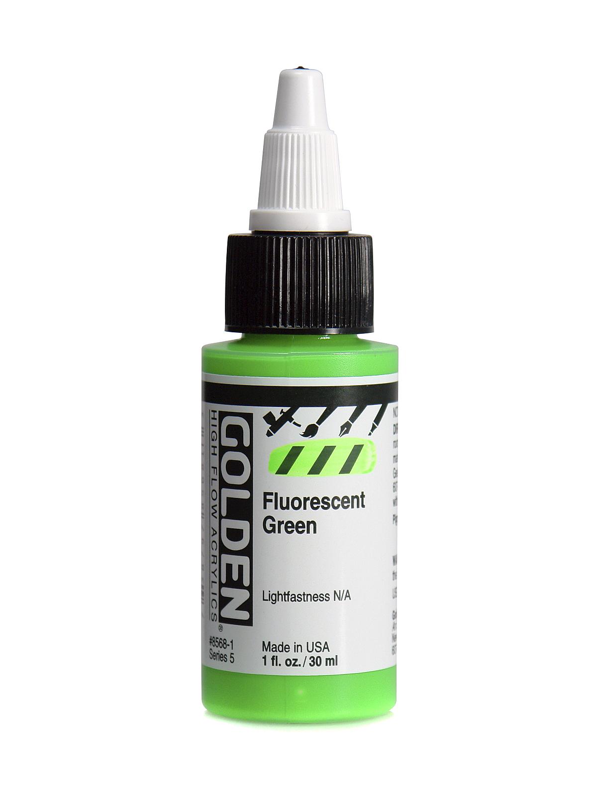 High Flow Acrylics fluorescent green 1 oz.