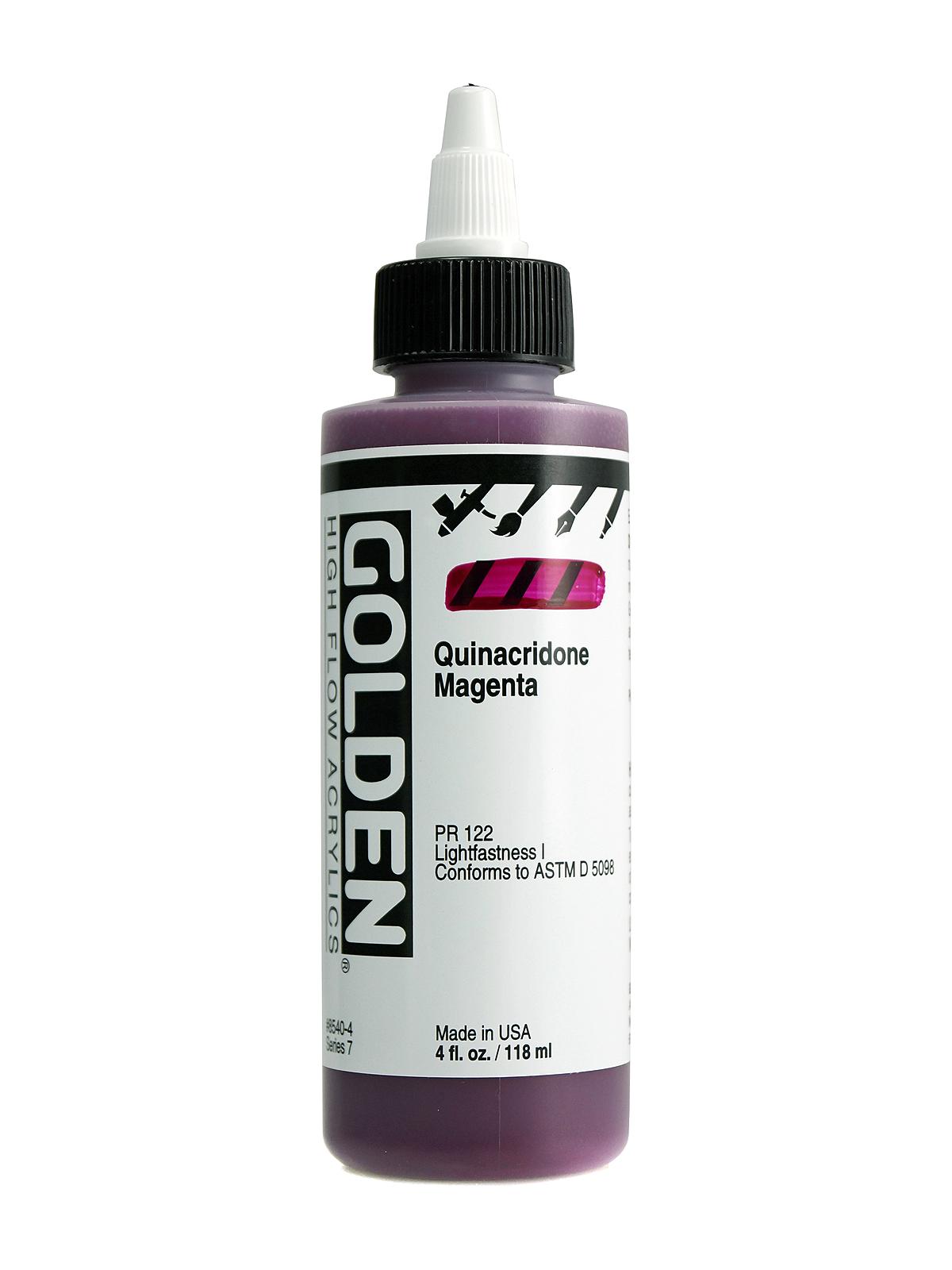 High Flow Acrylics quinacridone magenta 4 oz.