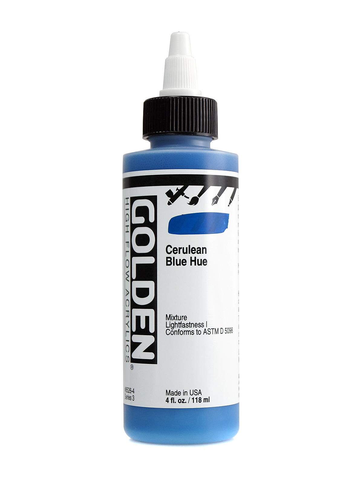 High Flow Acrylics cerulean blue hue 4 oz.