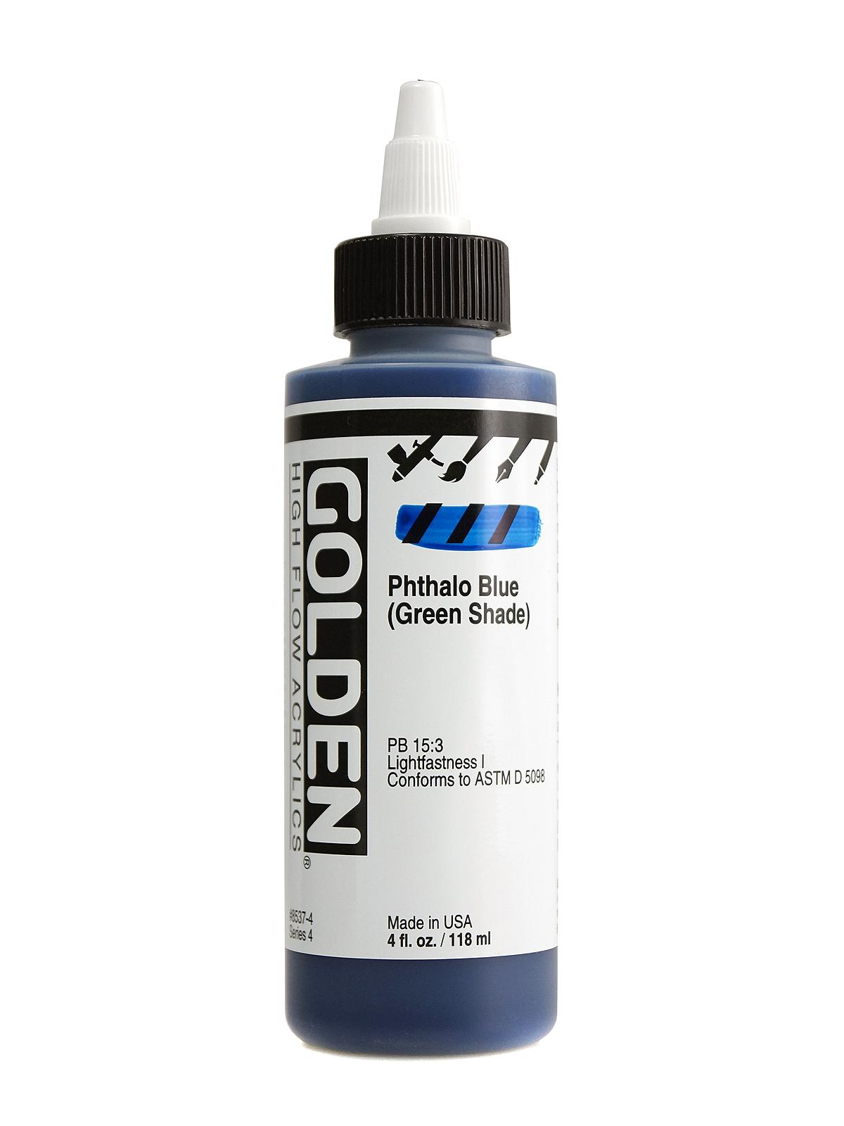 High Flow Acrylics phthalo blue (green shade) 4 oz.