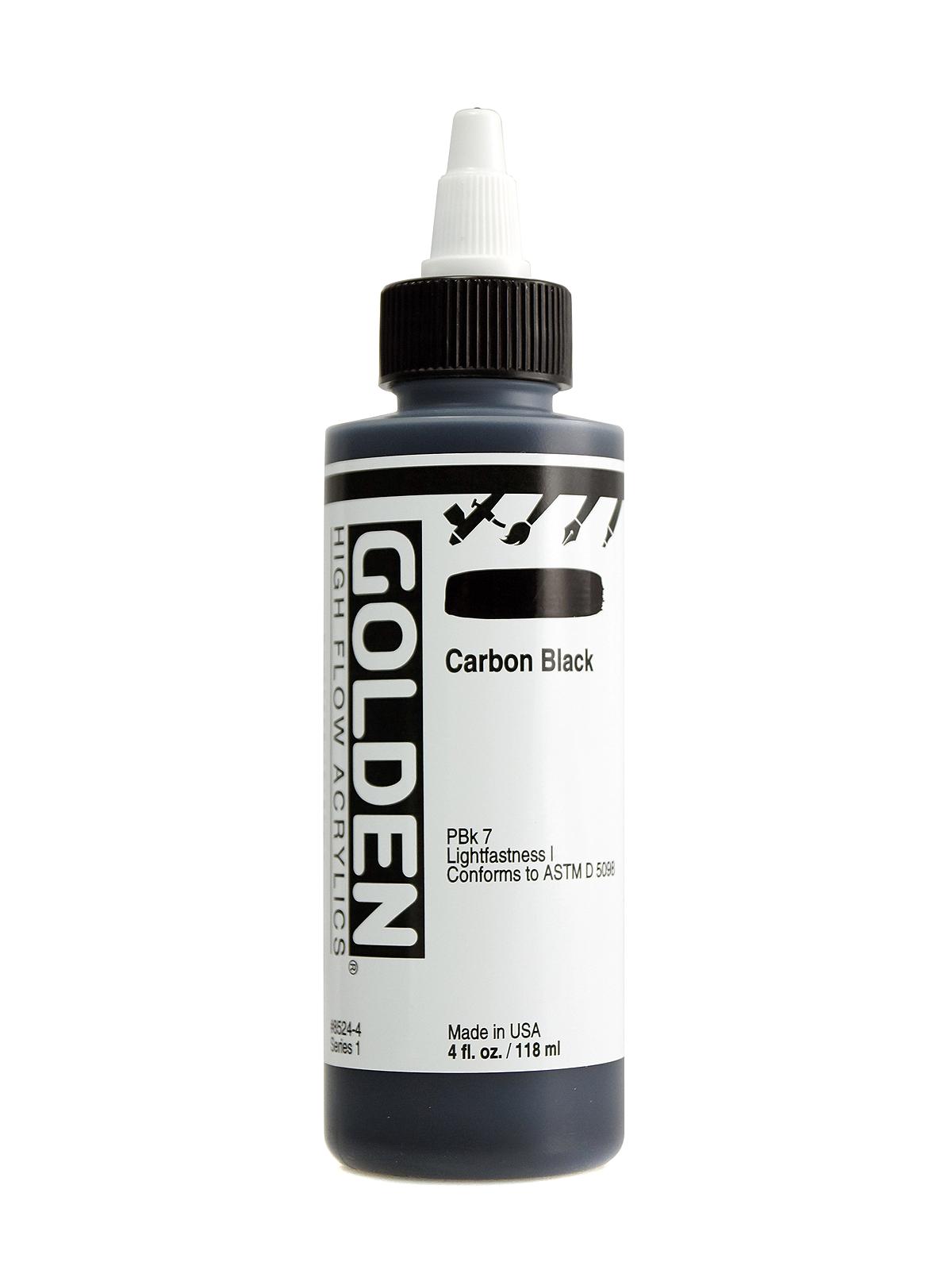 High Flow Acrylics carbon black 4 oz.