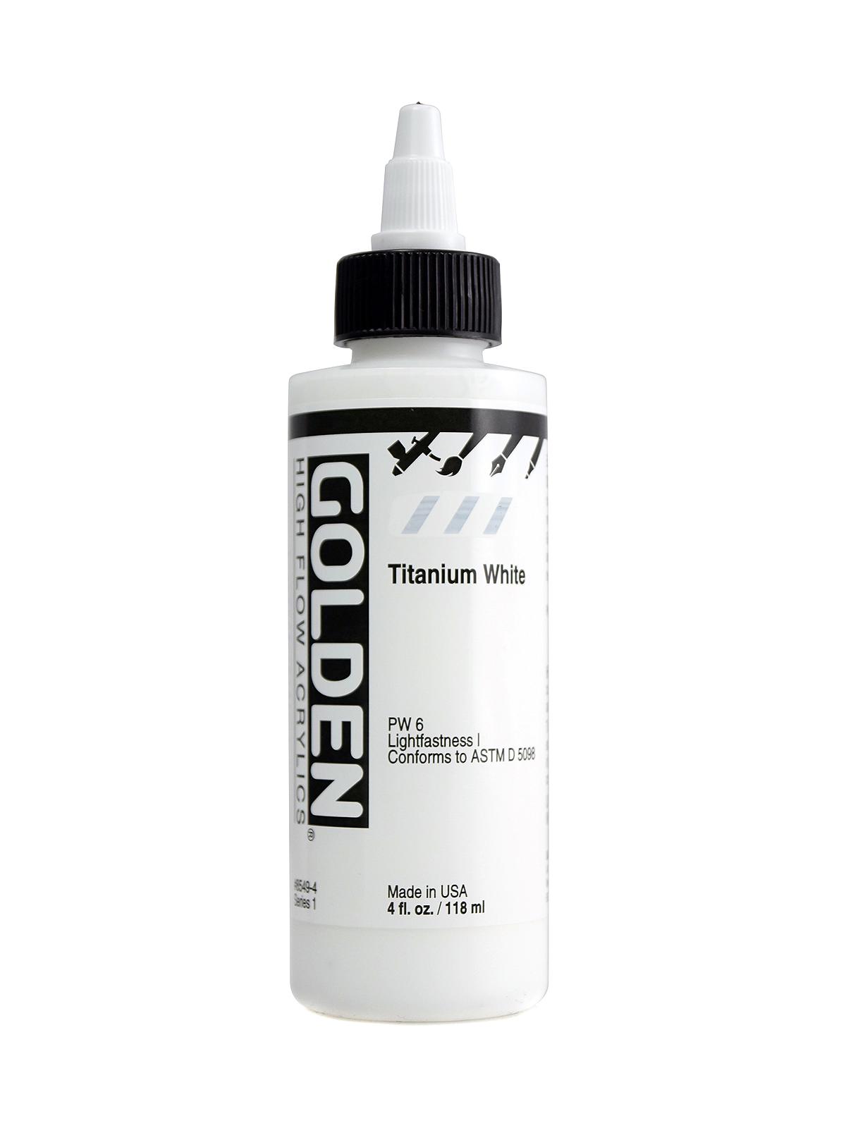 High Flow Acrylics titanium white 4 oz.