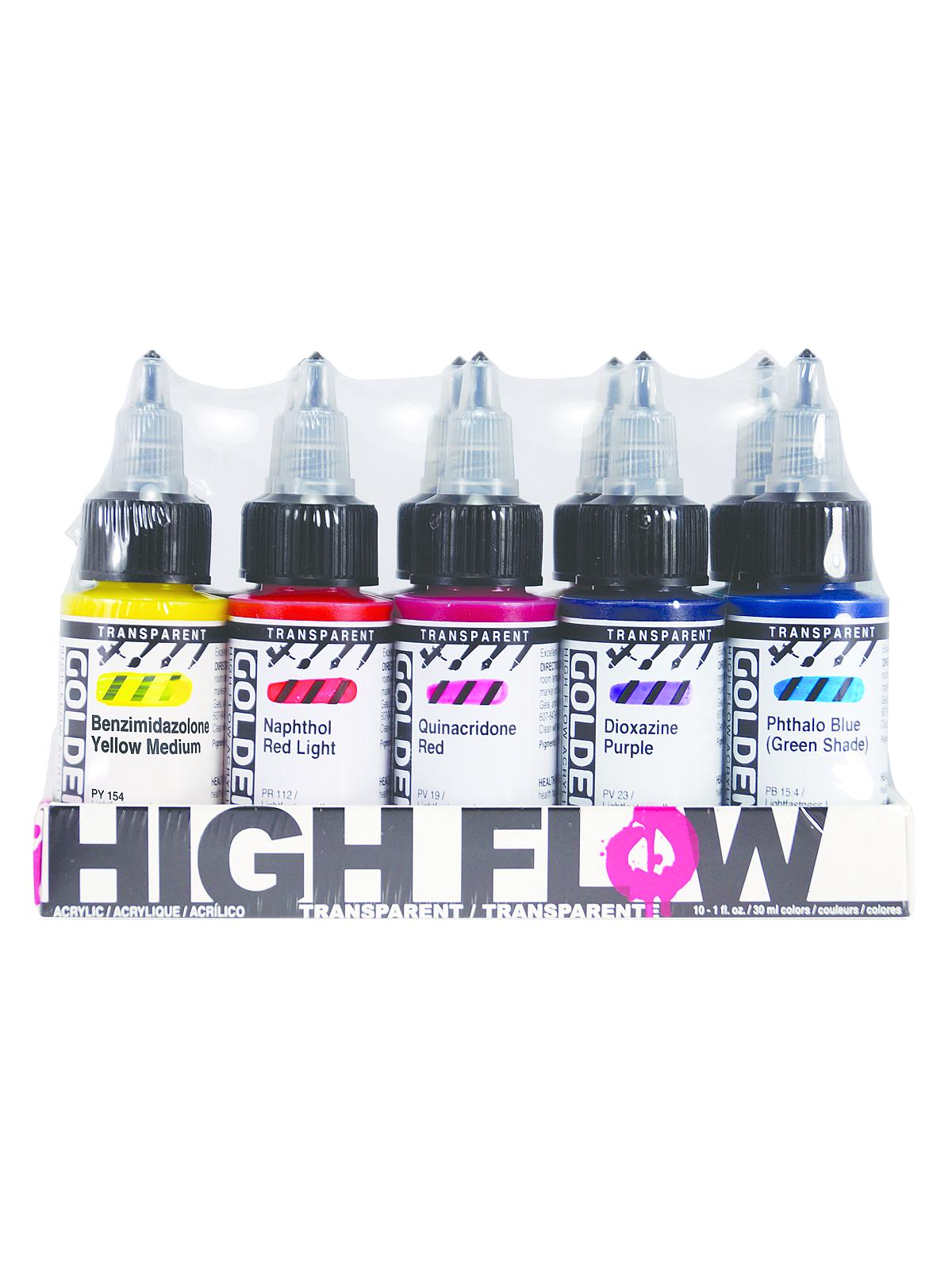 High Flow Acrylic Sets high flow transparent set set of 10