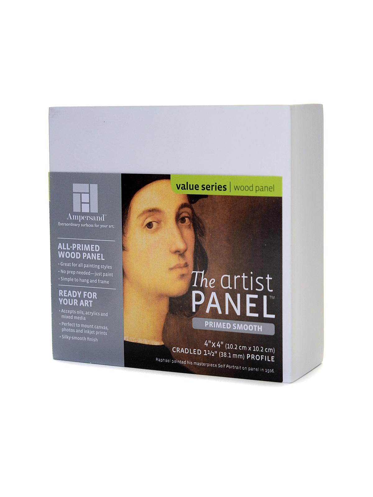 The Artist Panel Primed Smooth Cradled Profile 1 1 2 In. 4 In. X 4 In.