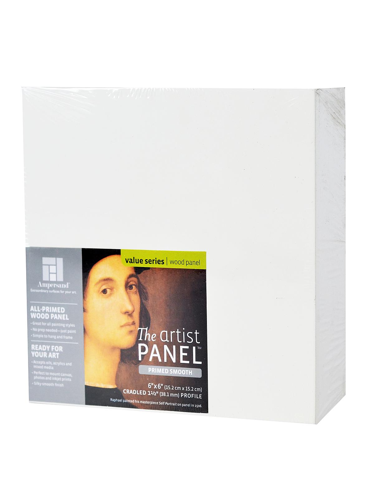 The Artist Panel Primed Smooth Cradled Profile 1 1 2 In. 6 In. X 6 In.