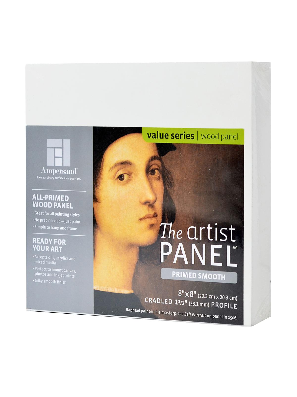 The Artist Panel Primed Smooth Cradled Profile 1 1 2 in. 8 in. x 8 in.