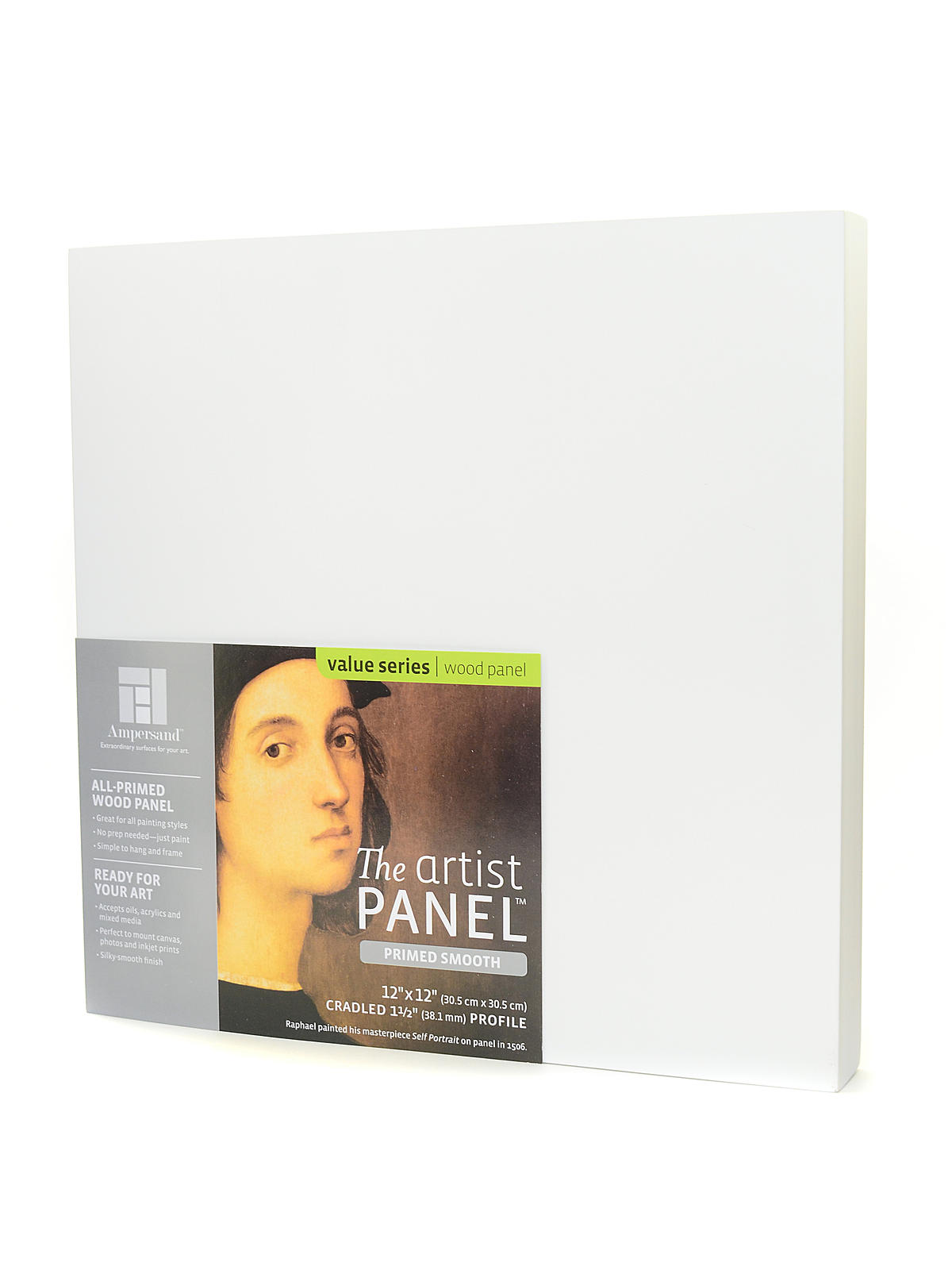 The Artist Panel Primed Smooth Cradled Profile 1 1 2 in. 12 in. x 12 in.