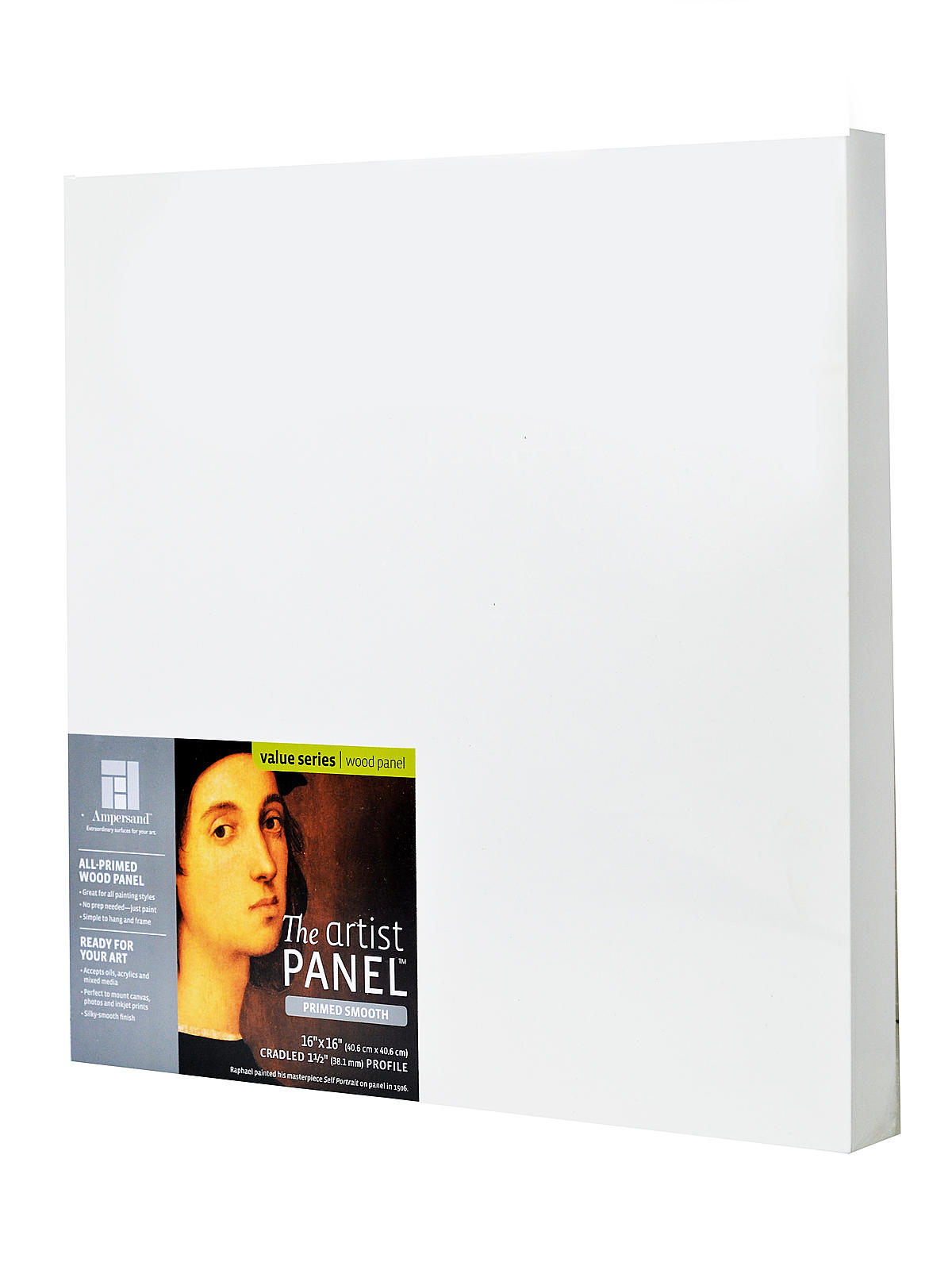 The Artist Panel Primed Smooth Cradled Profile 1 1 2 in. 16 in. x 16 in.