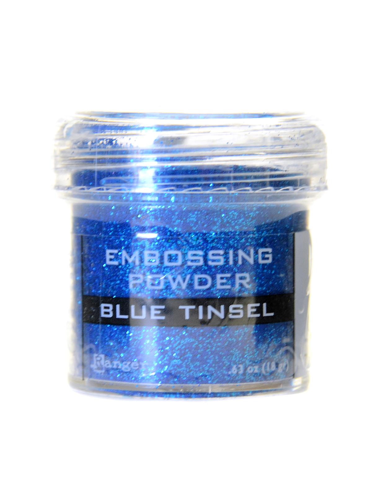 Embossing Powders blue tinsel 0.63 oz. jar