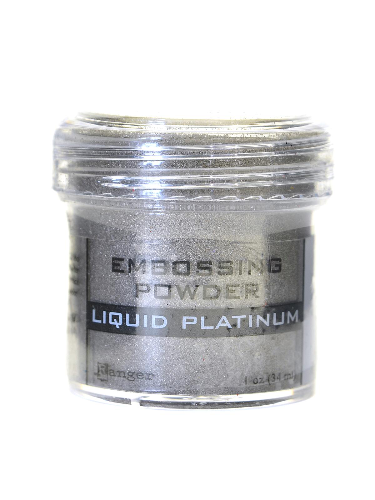 Embossing Powders liquid platinum 0.6 oz. jar