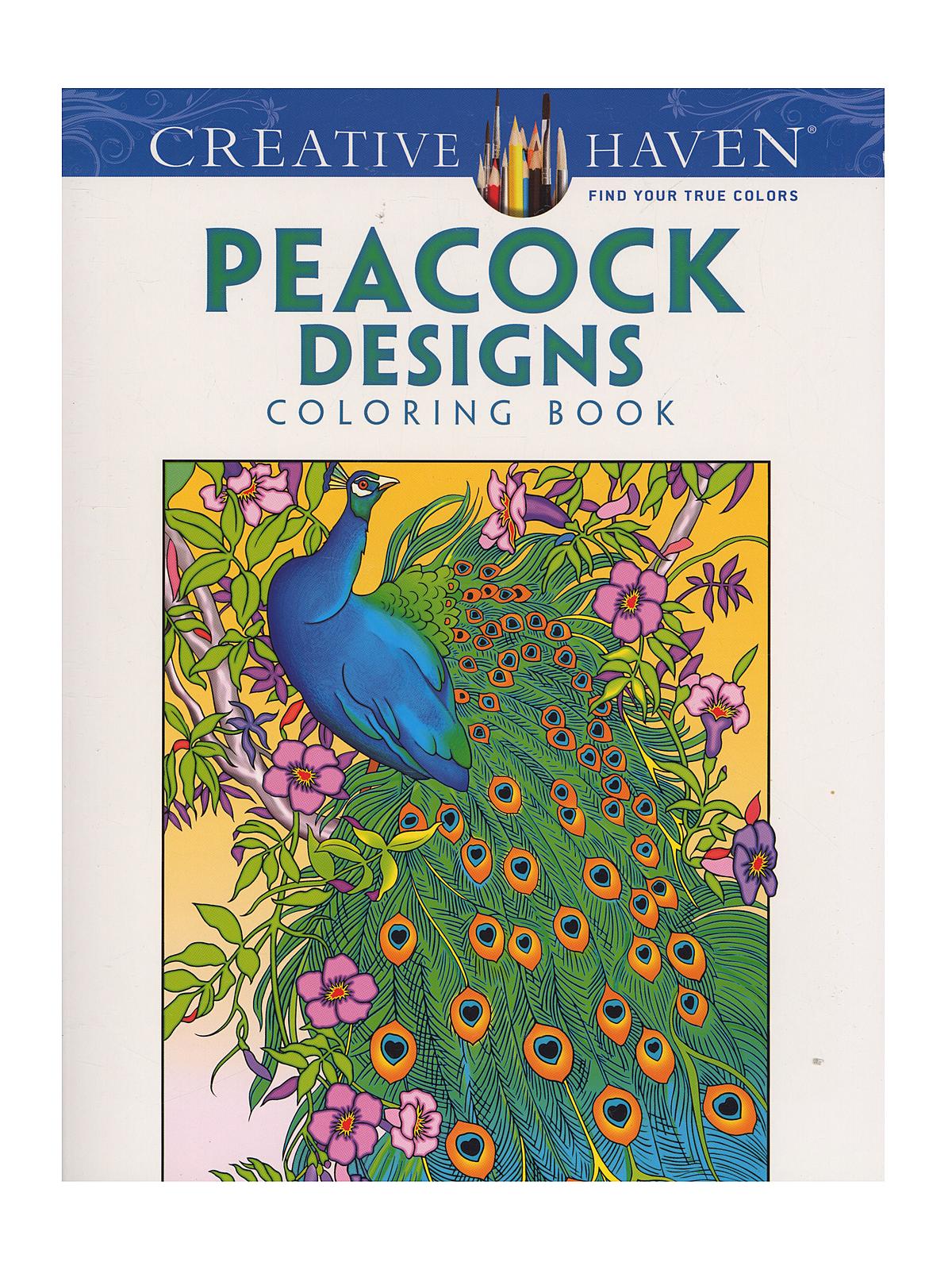 Creative Haven Coloring Books Peacock Designs