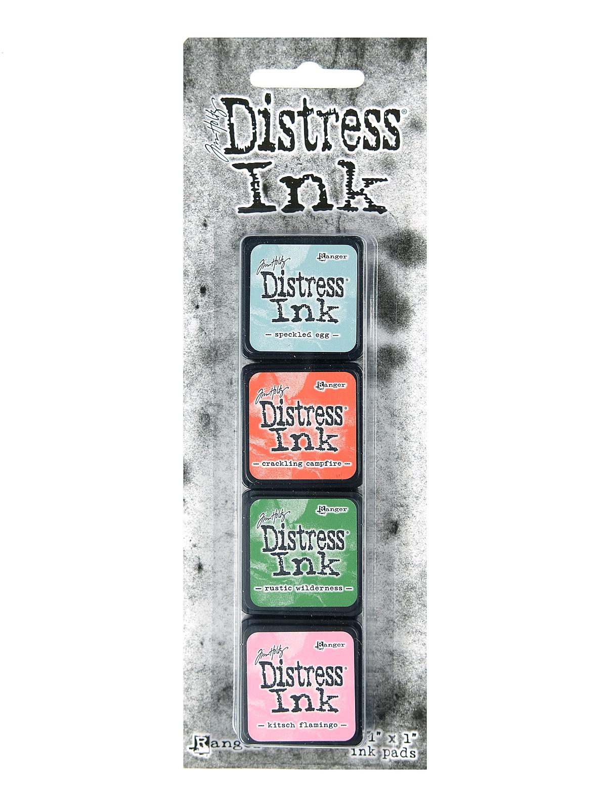 Tim Holtz Mini Distress Ink Pads kit #16 1 in. x 1 in. set of 4 colors