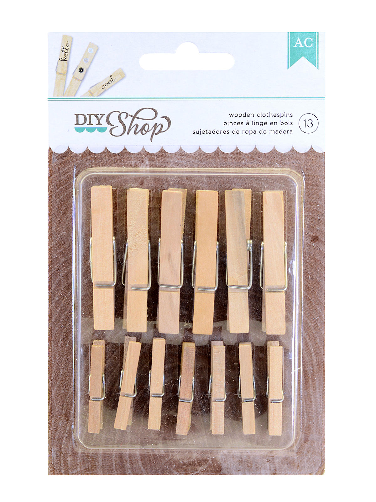 Diy Shop Wooden Clothespins Pack Of 13