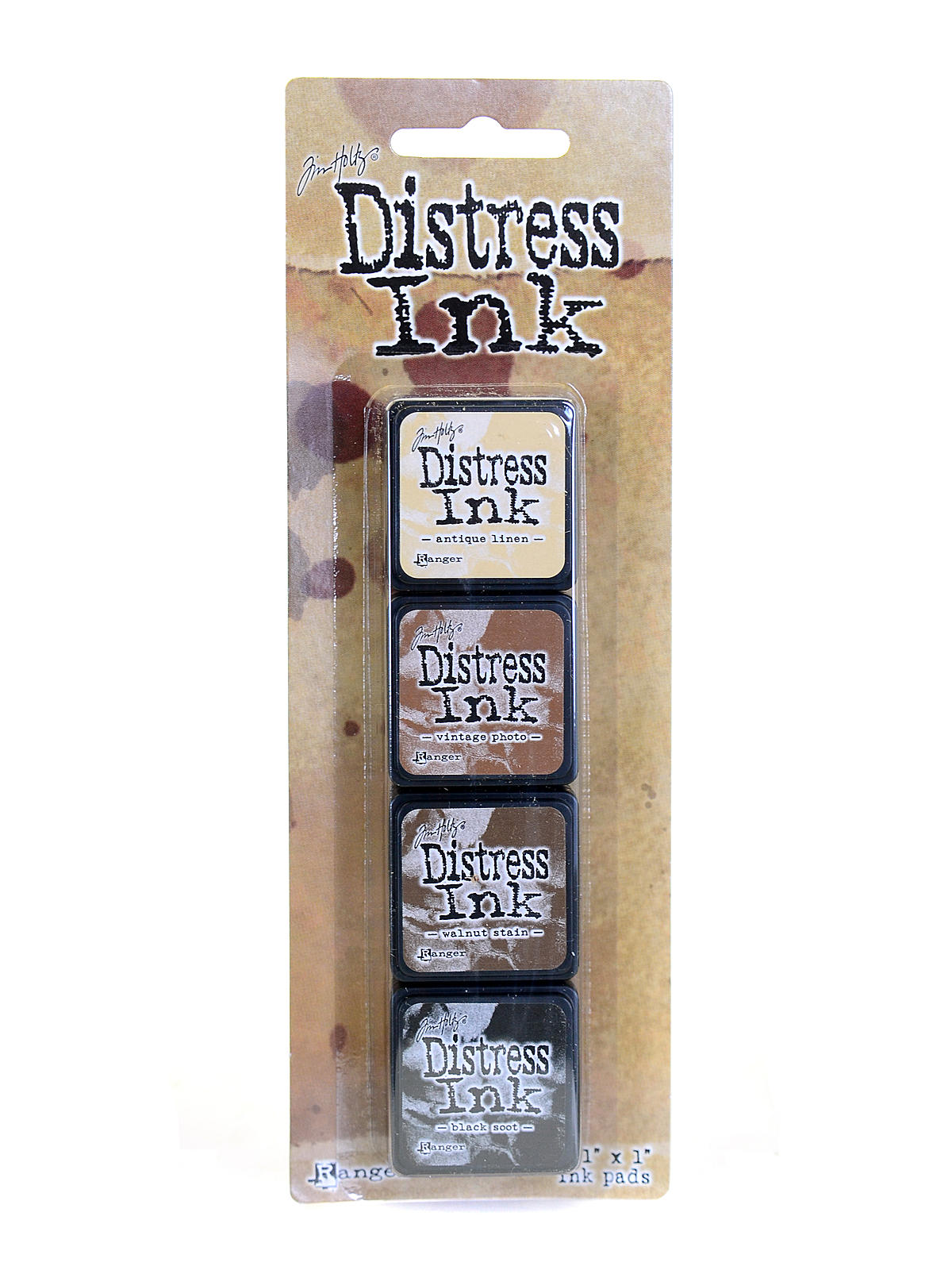 Tim Holtz Mini Distress Ink Pads kit #3 1 in. x 1 in. set of 4 colors