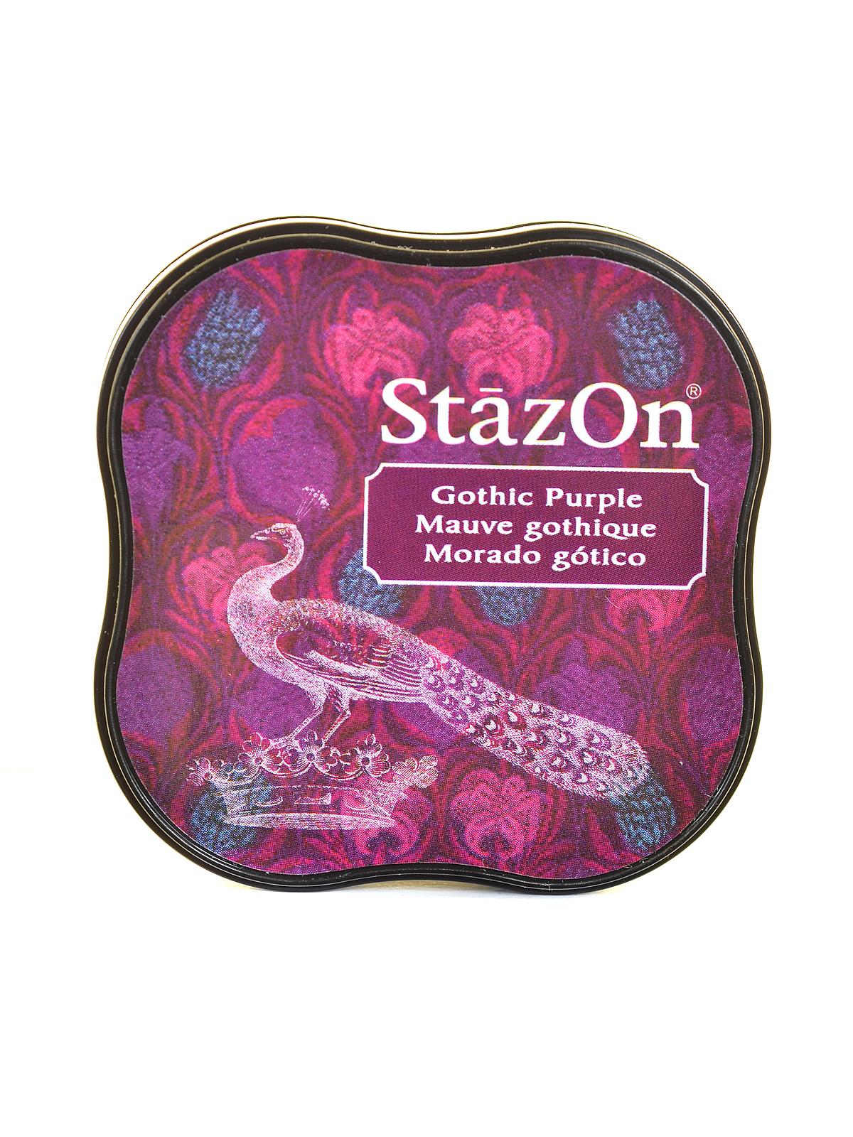 StazOn Solvent Ink gothic purple 2.375 in. x 2.375 in. midi pad