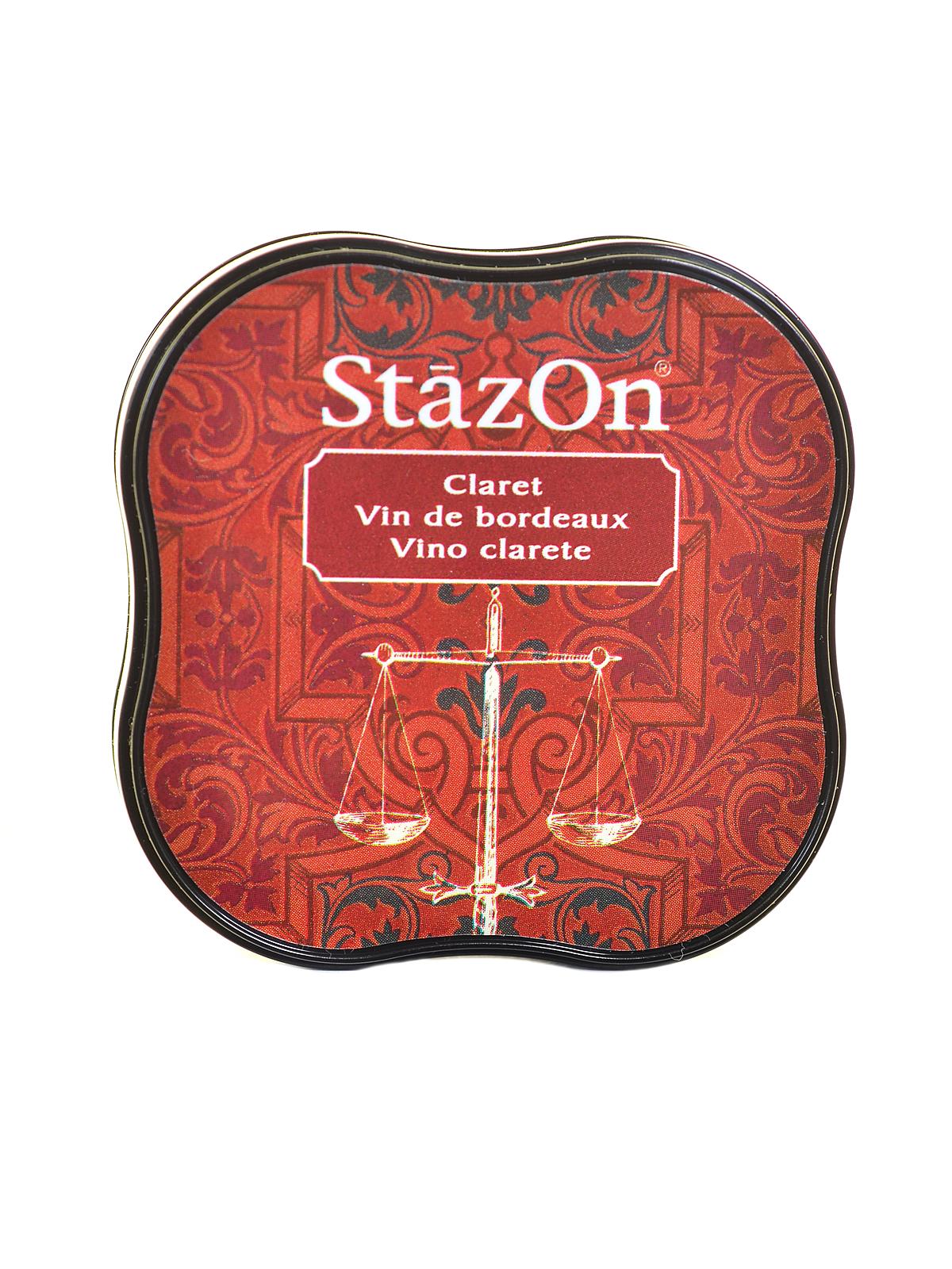 Stazon Solvent Ink Claret 2.375 In. X 2.375 In. Midi Pad