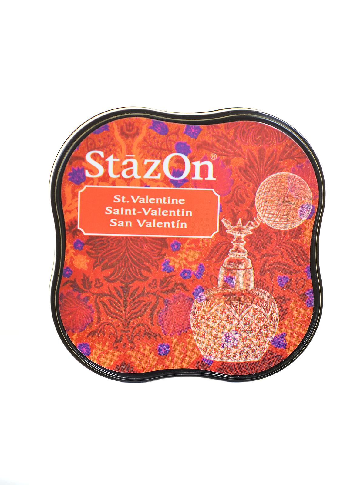 StazOn Solvent Ink St. Valentine 2.375 in. x 2.375 in. midi pad