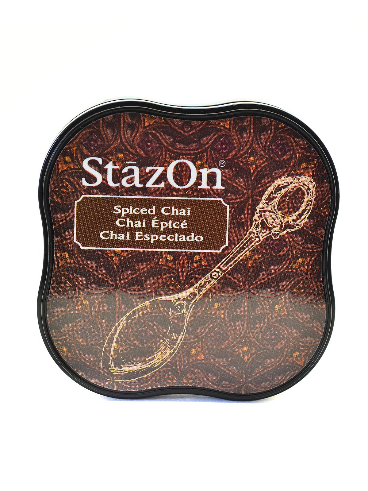 StazOn Solvent Ink spiced chai 2.375 in. x 2.375 in. midi pad
