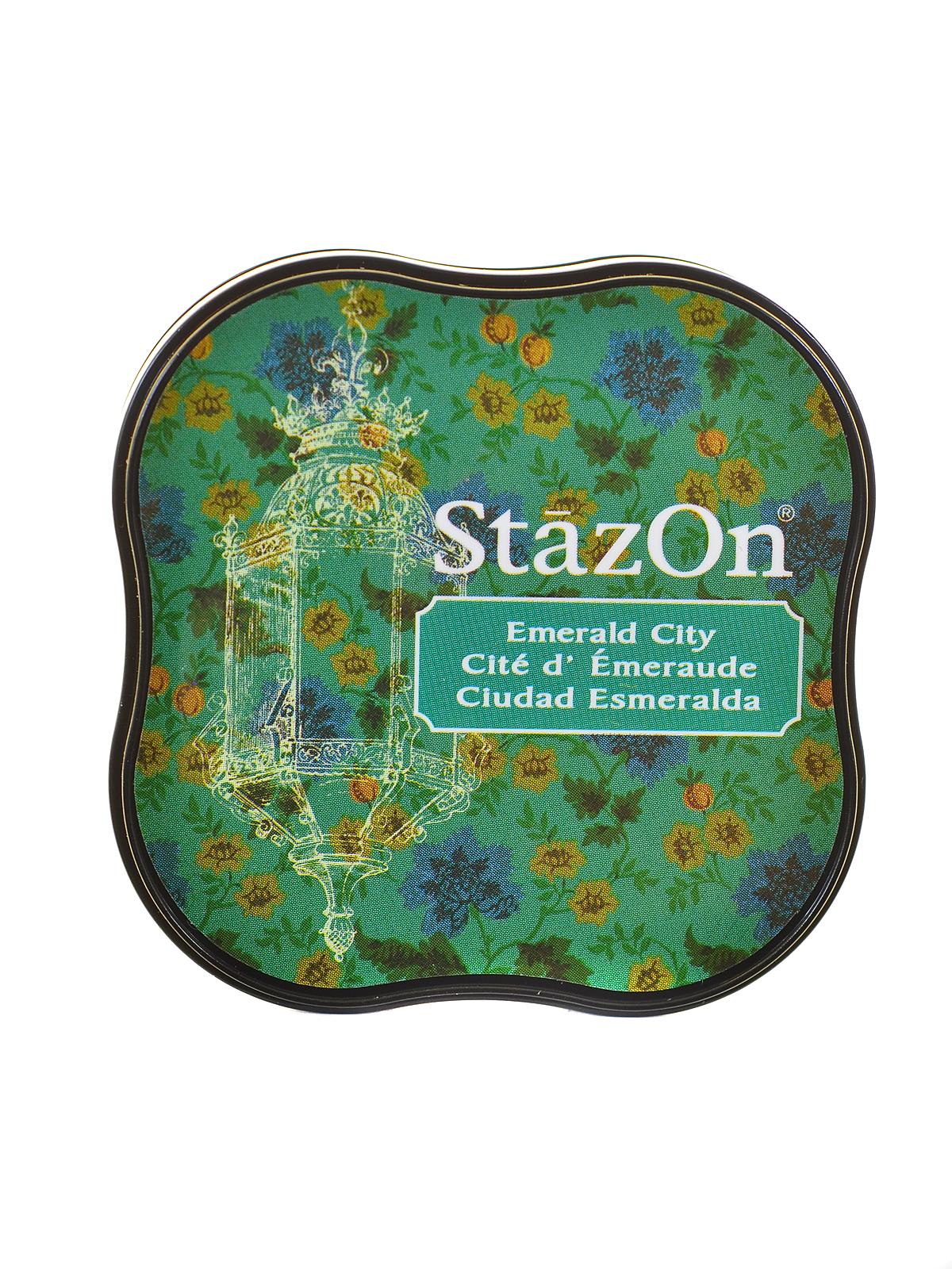 StazOn Solvent Ink Emerald City 2.375 in. x 2.375 in. midi pad