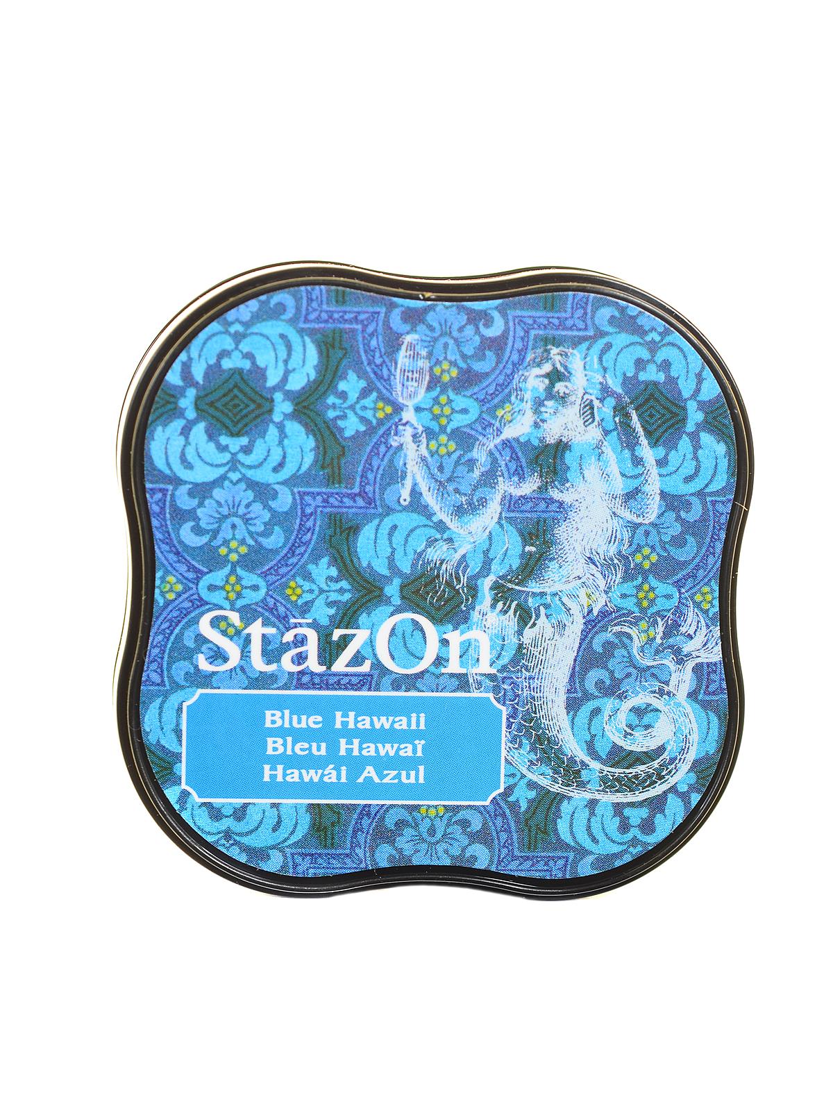 StazOn Solvent Ink Blue Hawaii 2.375 in. x 2.375 in. midi pad