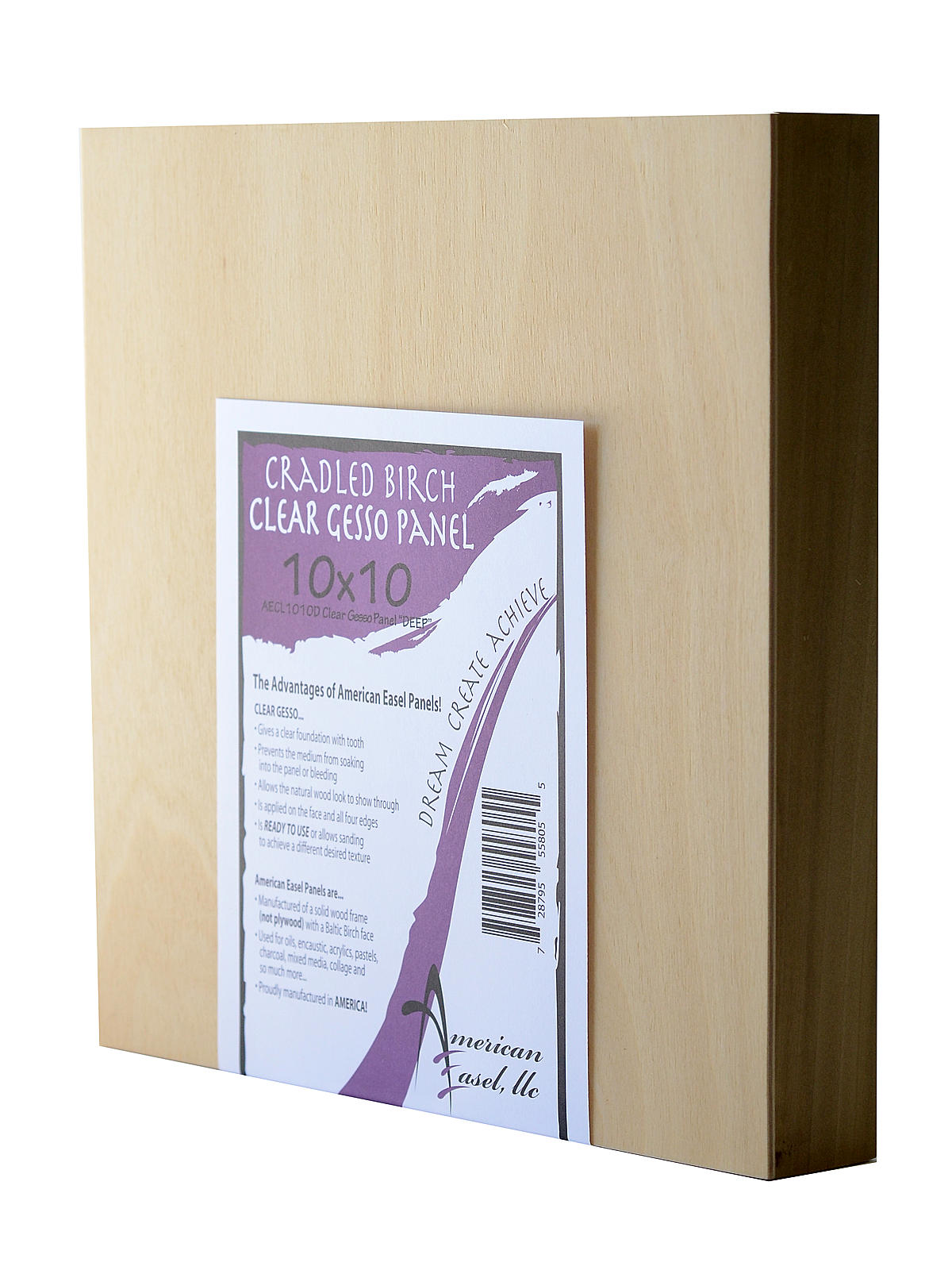 Primed Wood Painting Panel 10 in. x 10 in. clear gesso