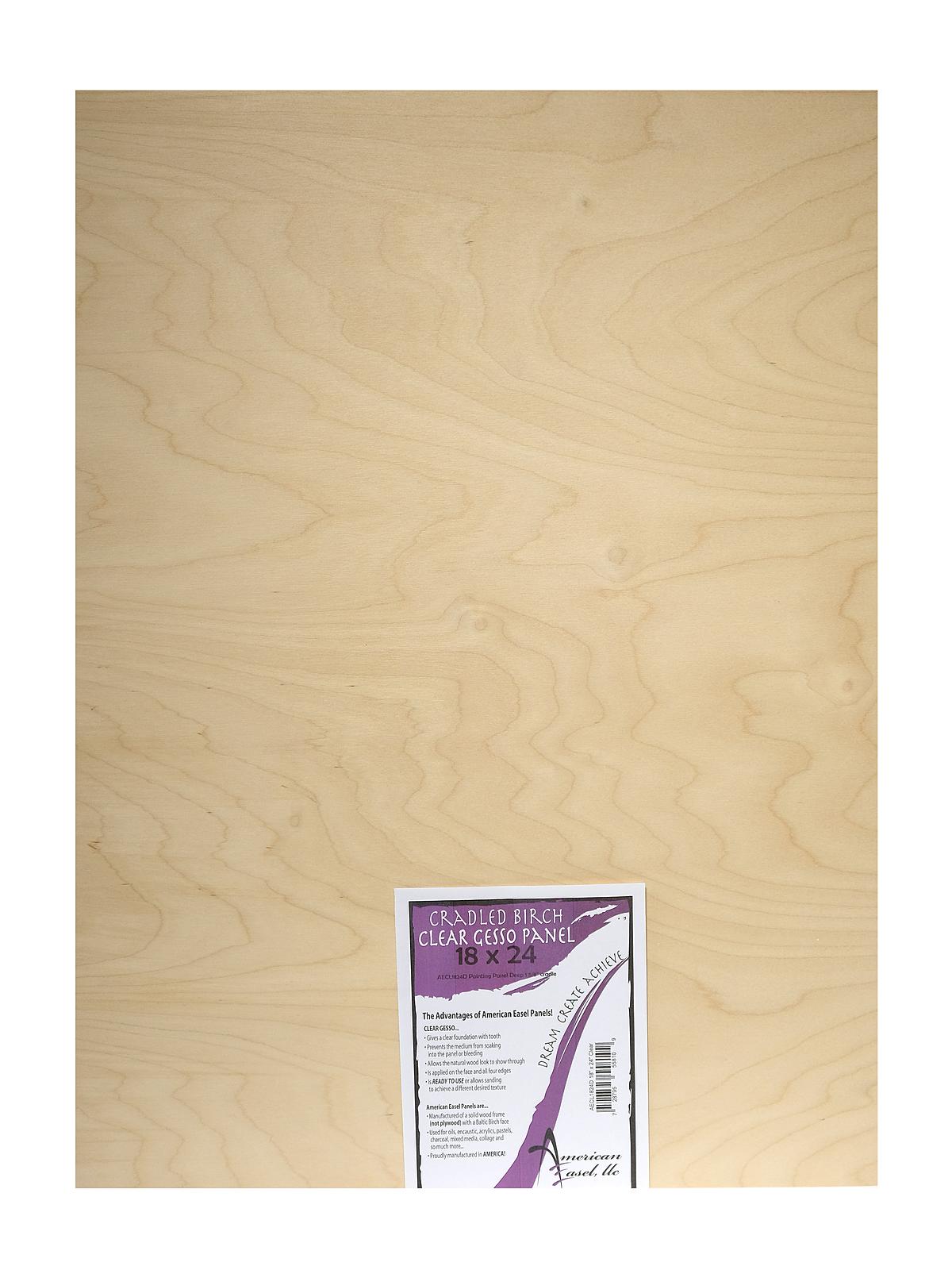 Primed Wood Painting Panel 18 in. x 24 in. clear gesso